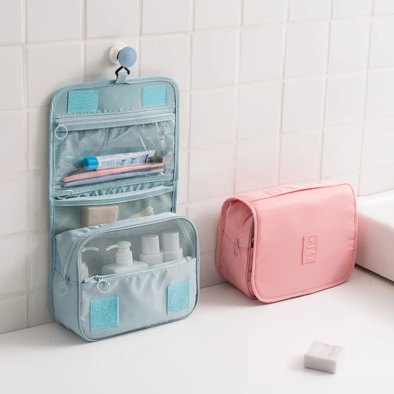 Travel Makeup Bag Waterproof Toiletries Organizer High Quality Women Neceser Bathroom Hook Wash Pouch Hook Storage Bag