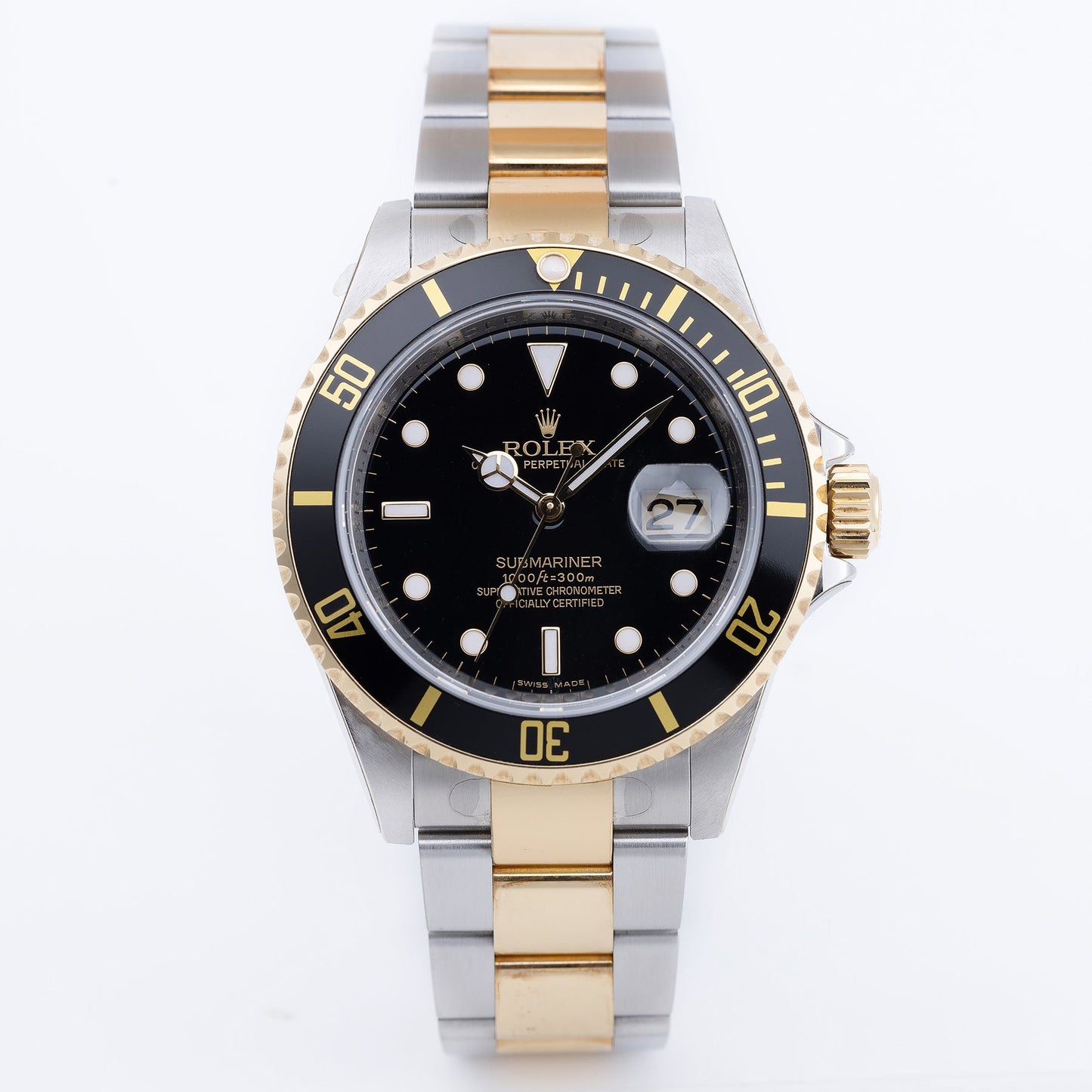 Rolex Submariner NOS | REF. 16613LN | Engraved Rehaut | Black dial | Box & Papers | 2011 | Stainless Steel & 18k Yellow Gold