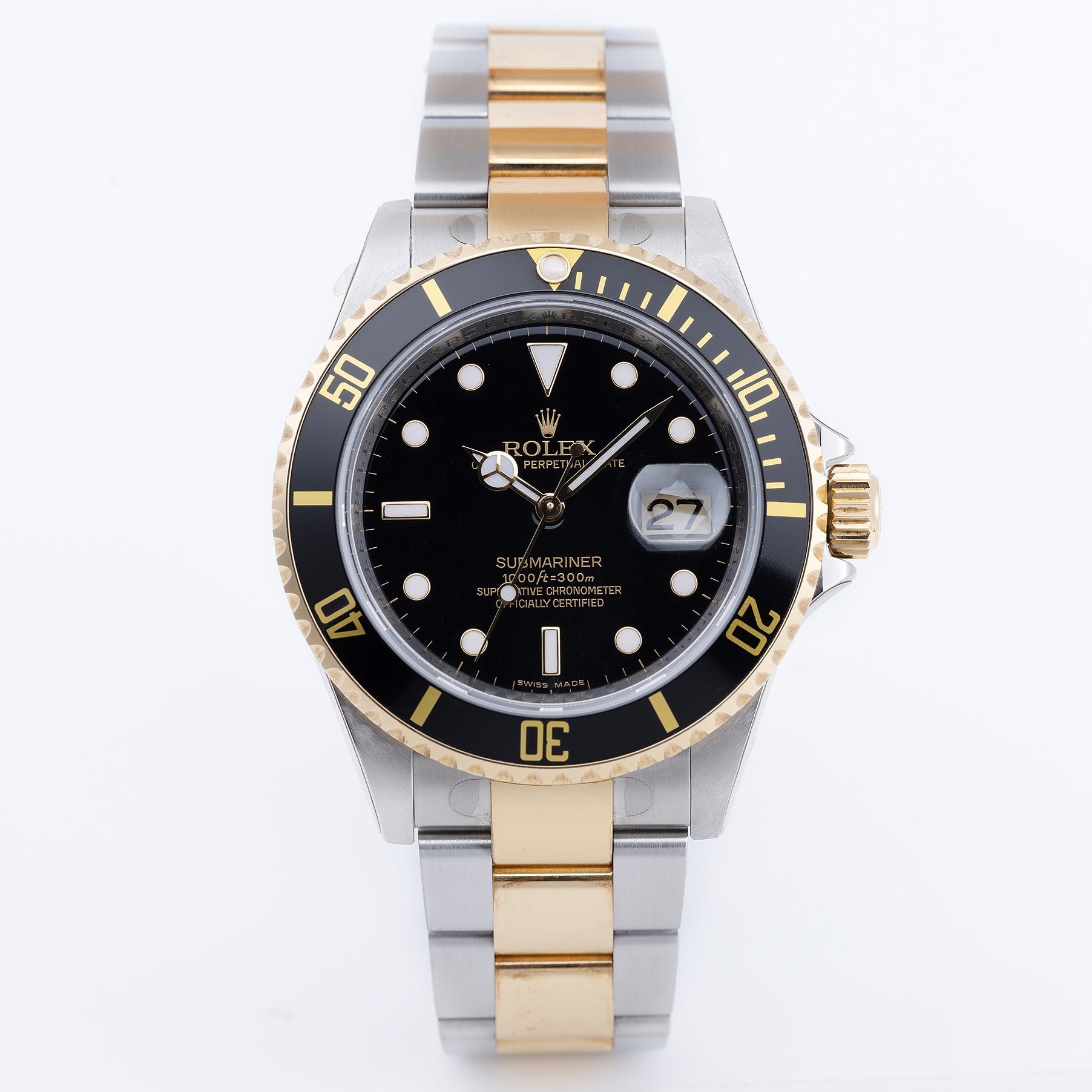 Rolex Submariner NOS | REF. 16613LN | Engraved Rehaut | Black dial | Box & Papers | 2011 | Stainless Steel & 18k Yellow Gold