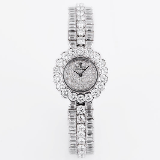 The Royal Diamond Lady Wristwatch | REF. BA 32 | Pave Diamond | 18k White Gold | 27mm | Quartz | 1990's