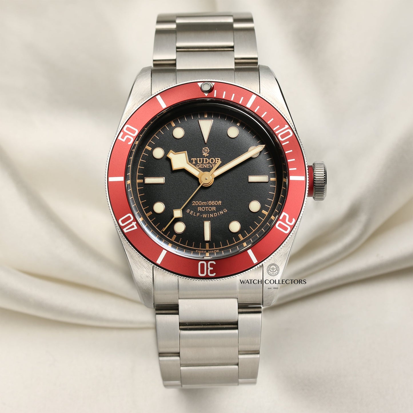 Tudor Heritage Black Bay Smiley Burgundy 79220R Stainless Steel