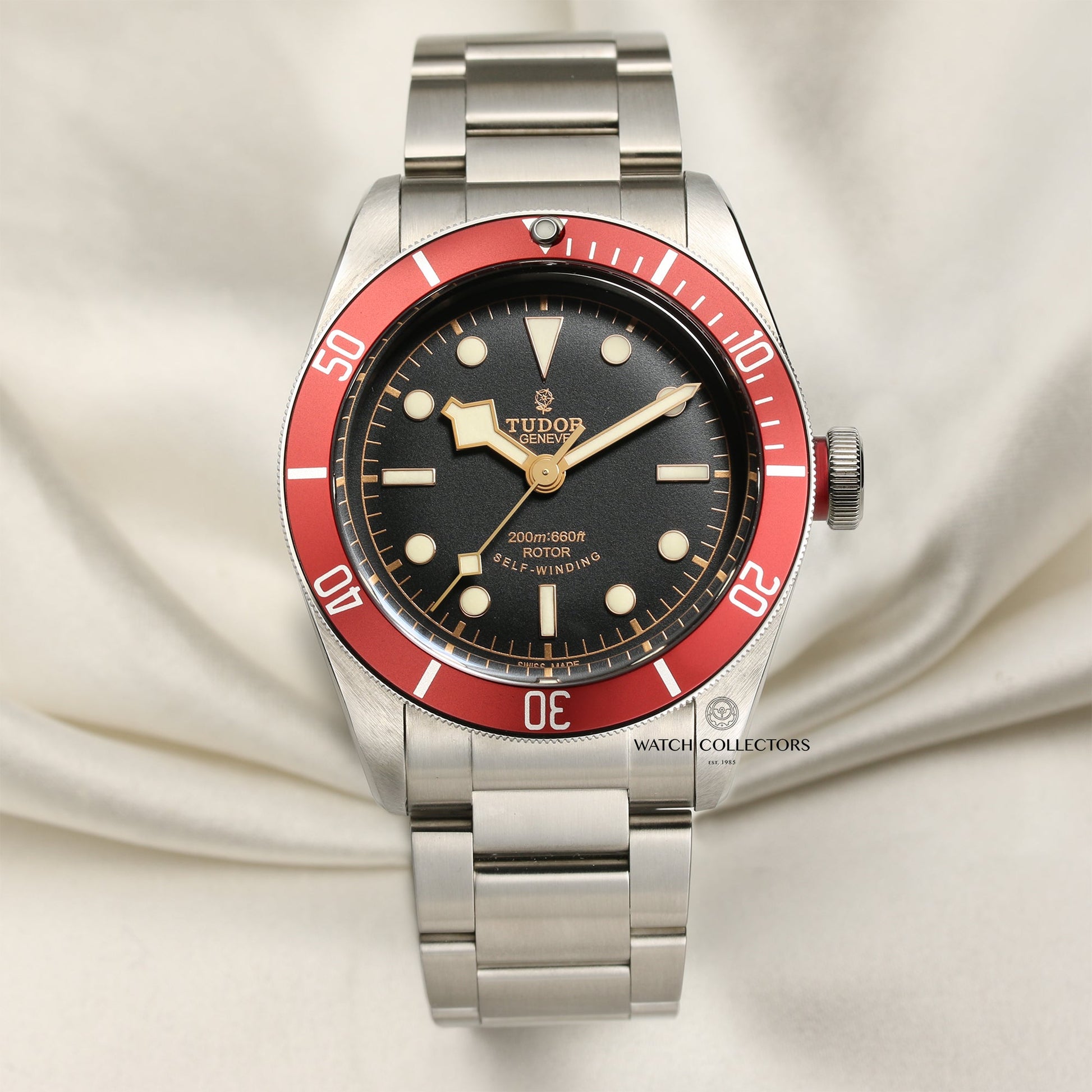 Tudor Heritage Black Bay Smiley Burgundy 79220R Stainless Steel