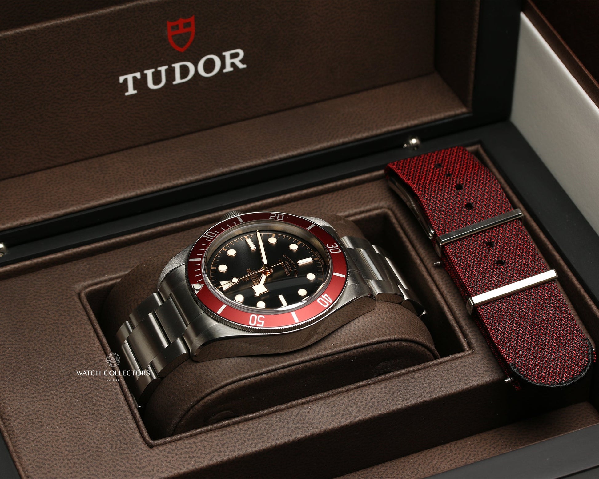 Tudor Heritage Black Bay Smiley Burgundy 79220R Stainless Steel