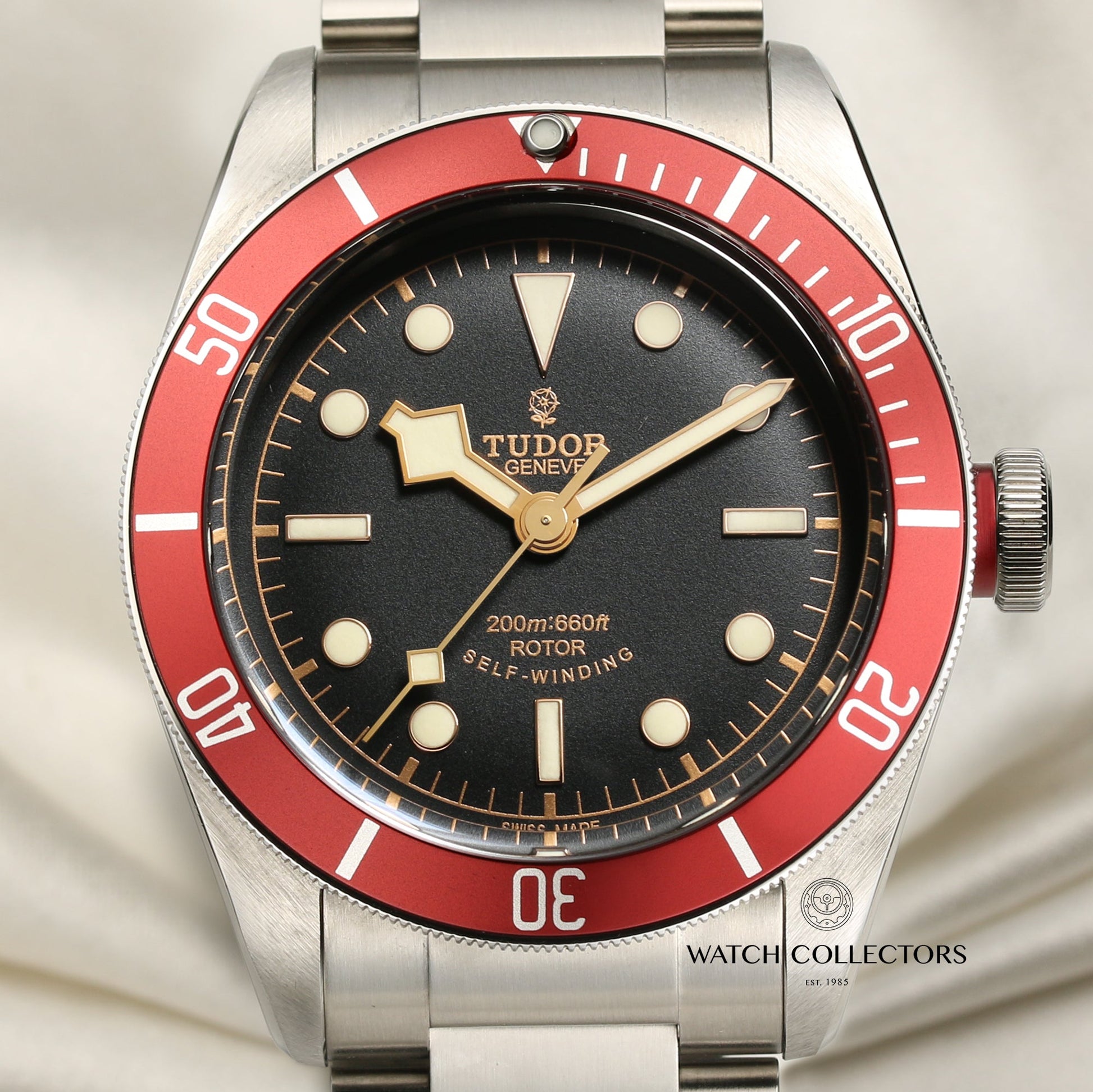 Tudor Heritage Black Bay Smiley Burgundy 79220R Stainless Steel