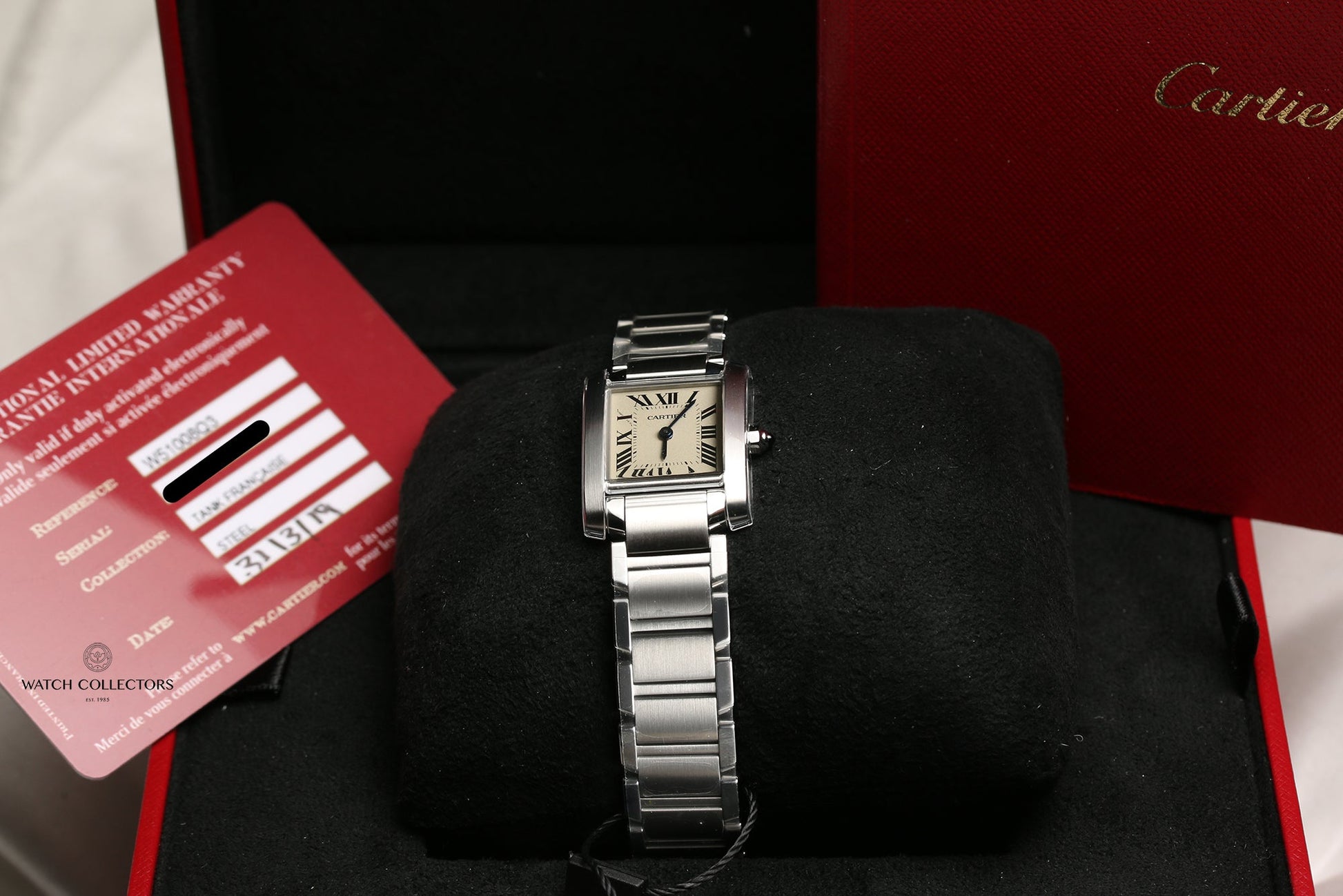 Unworn Full Set Cartier Tank Francaise W51008Q3 Ladies Small Model Stainless Steel