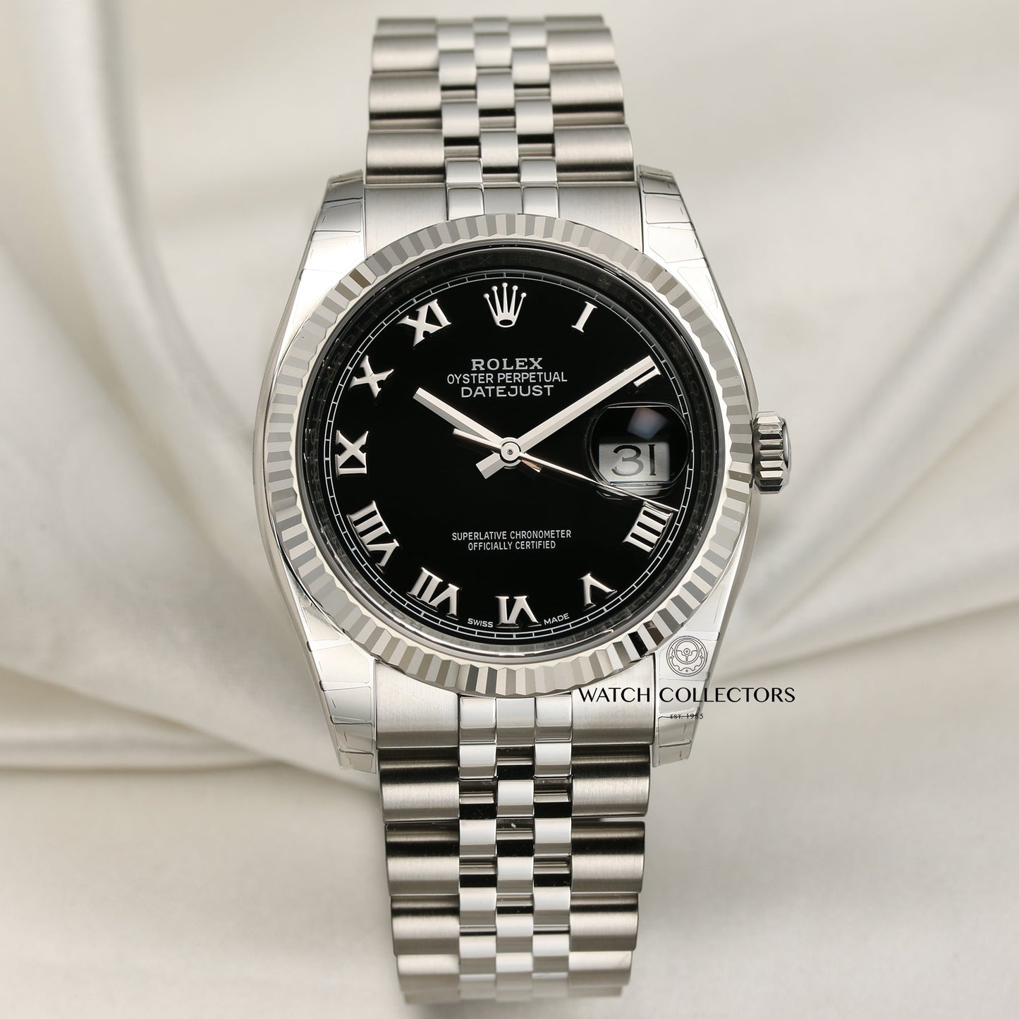 Unworn Rolex DateJust 116234 Stainless Steel & 18k White Gold Bezel