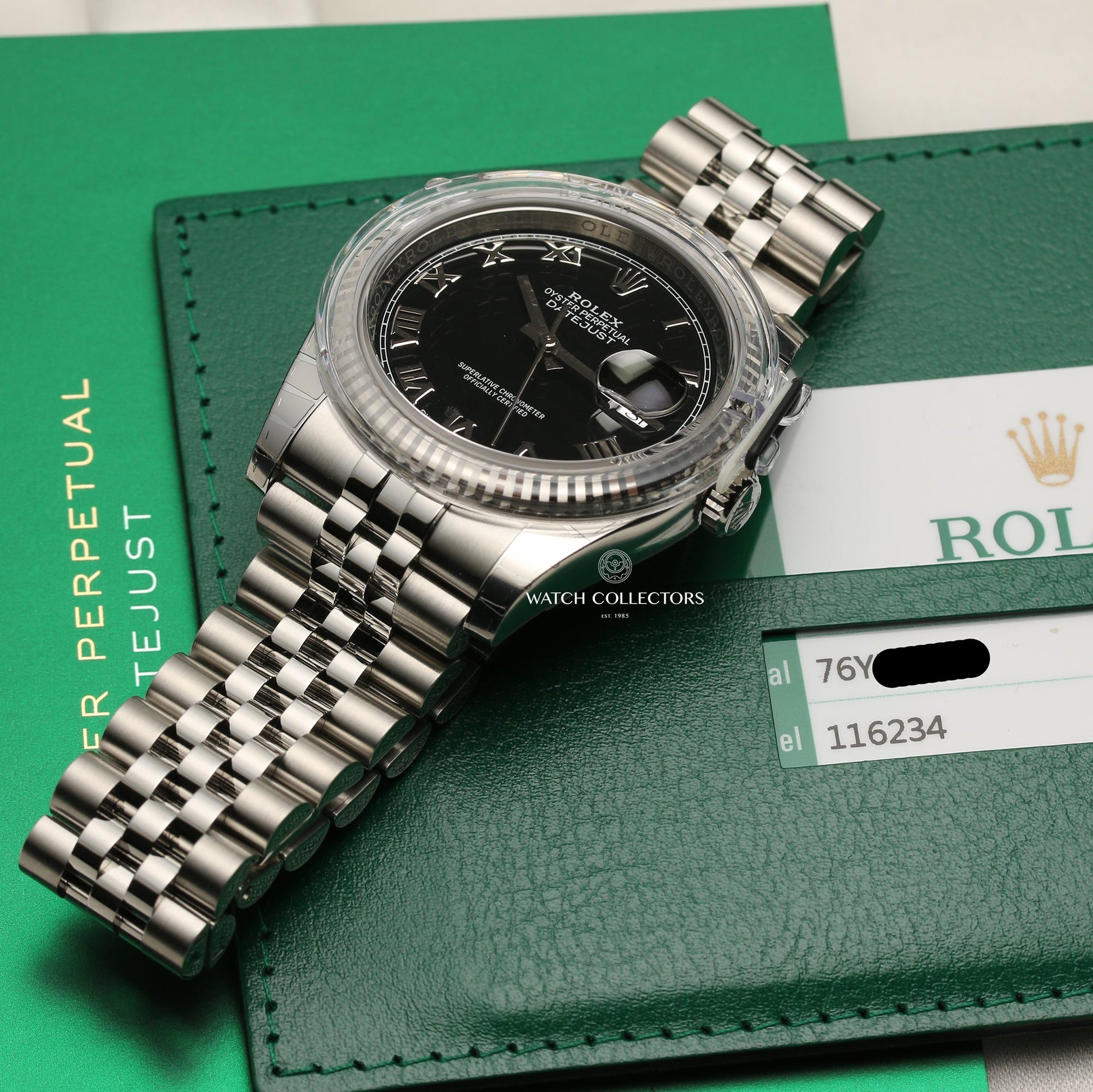 Unworn Rolex DateJust 116234 Stainless Steel & 18k White Gold Bezel