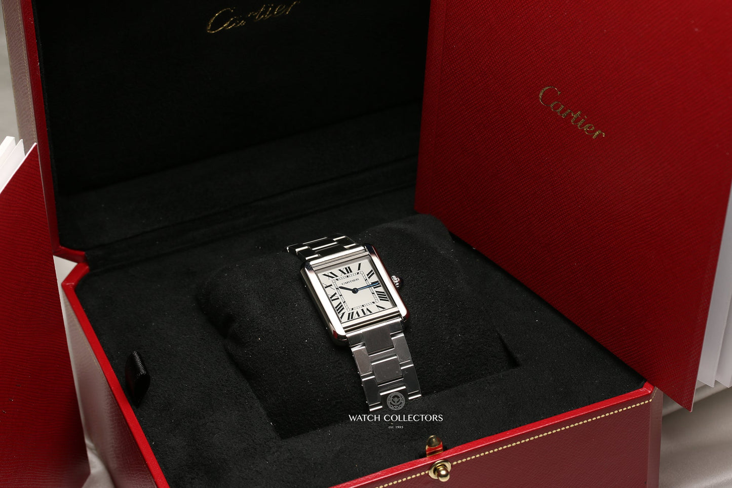 Unworn Full Set Cartier Tank Solo W5200013 Small Ladies Model Stainless Steel