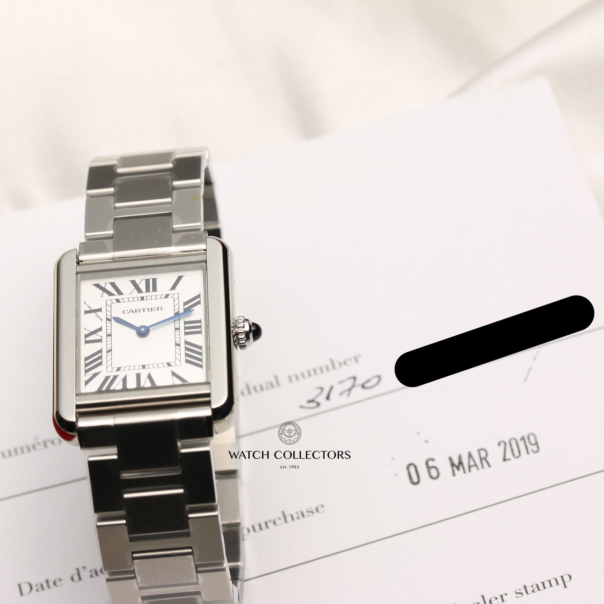 Unworn Full Set Cartier Tank Solo W5200013 Small Ladies Model Stainless Steel