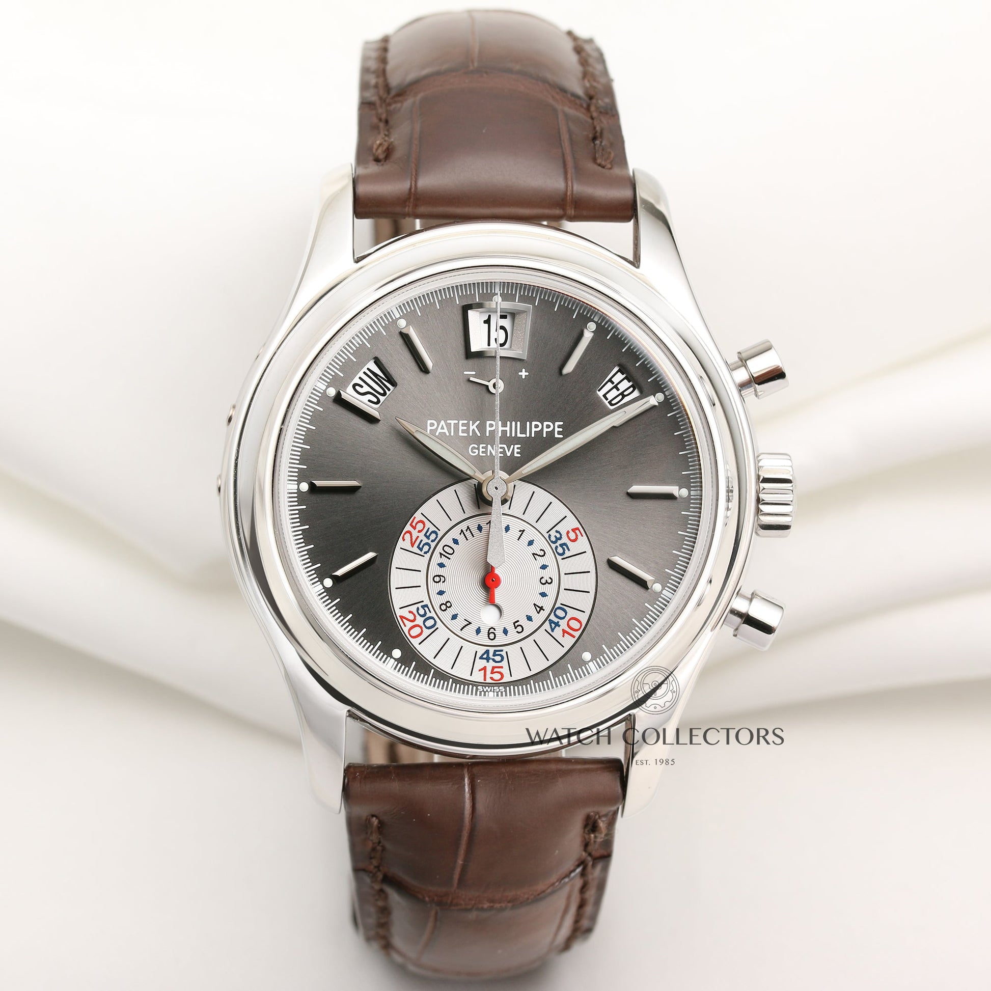 Unworn Full Set Patek Philippe 5960P-001 Platinum Annual Calendar