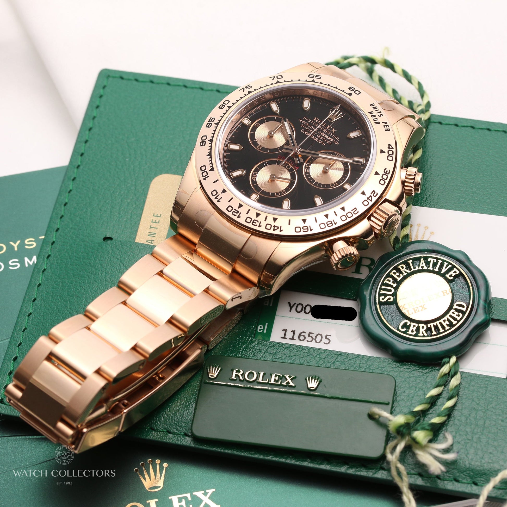 Unworn Rolex Daytona 116505 18K Rose Gold full set