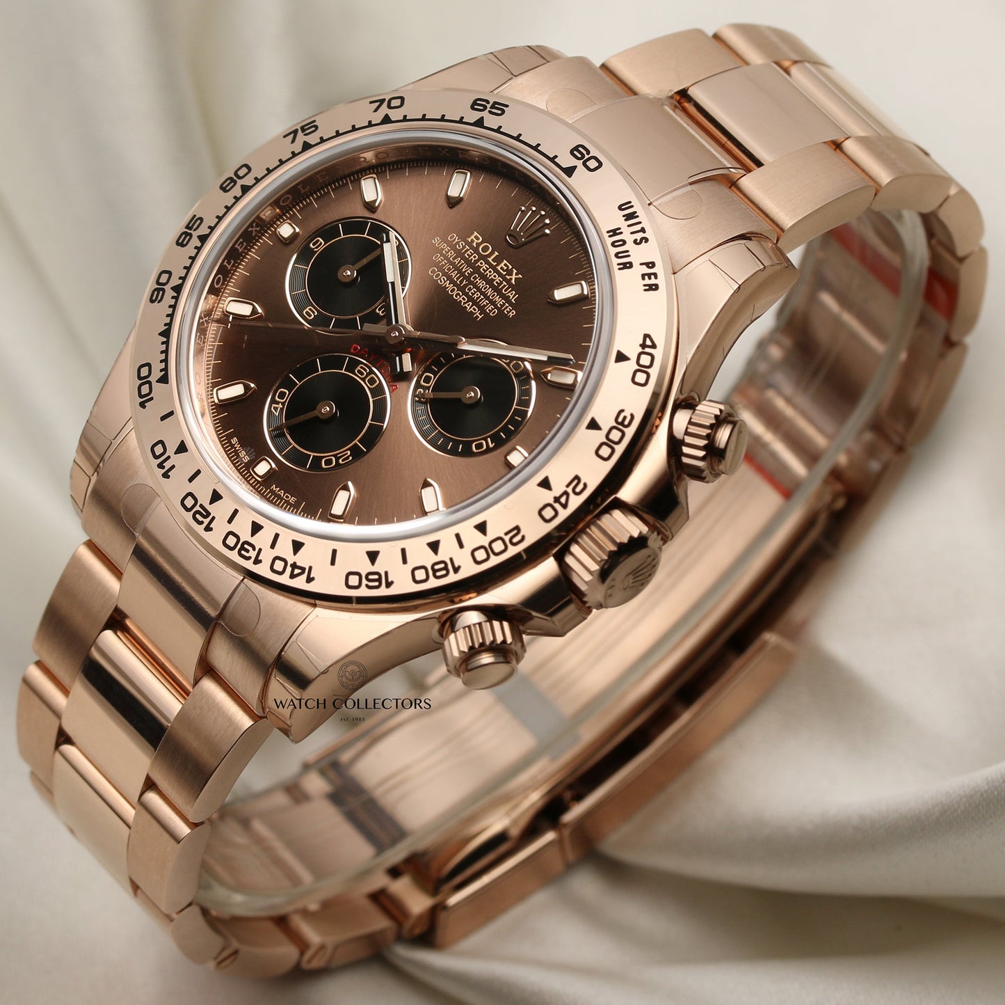 Unworn 2020 Rolex Daytona 116505 18k Rose Gold Chocolate Brown Dial