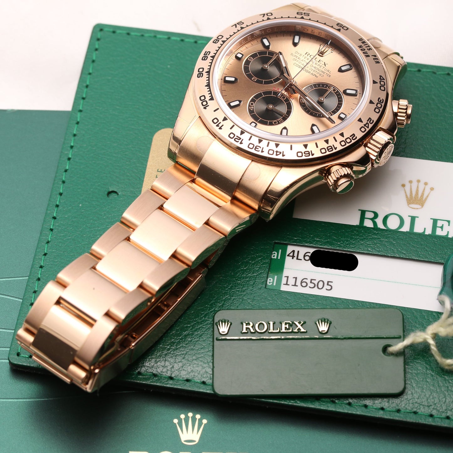 Unworn Rolex Daytona 116505 18K Rose Gold full set