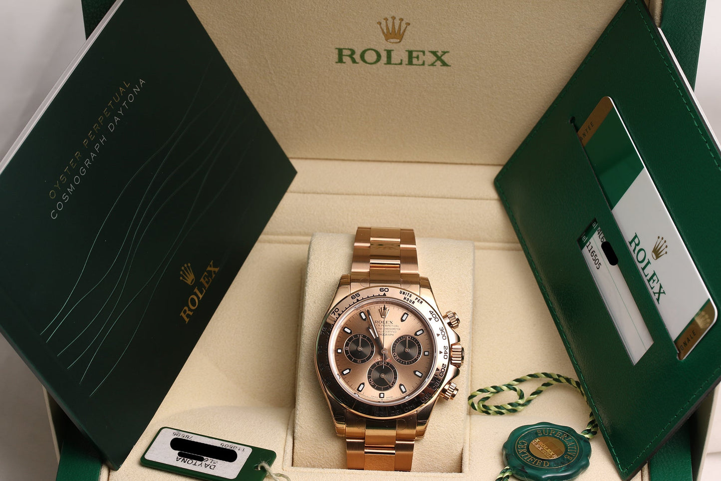 Unworn Rolex Daytona 116505 18K Rose Gold full set