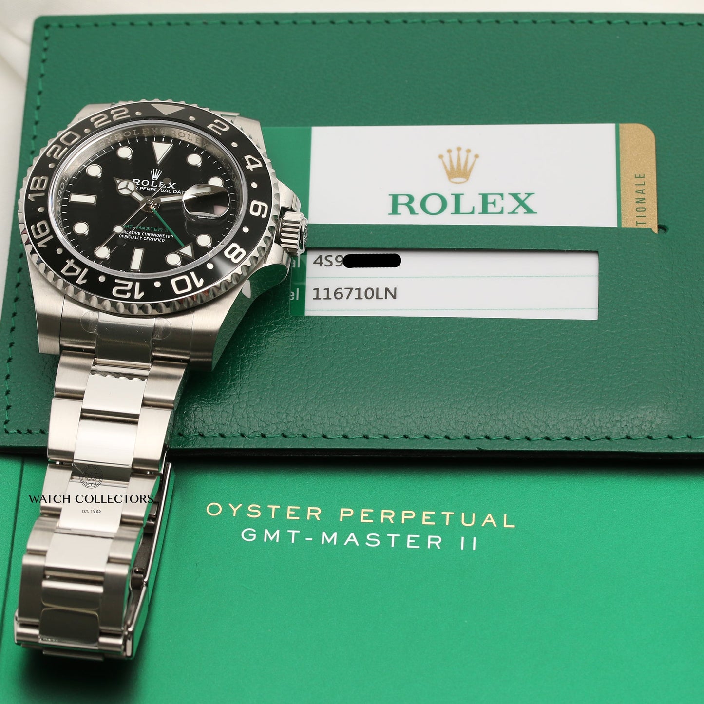 Unworn Rolex GMT-MASTER II 116710LN Steel