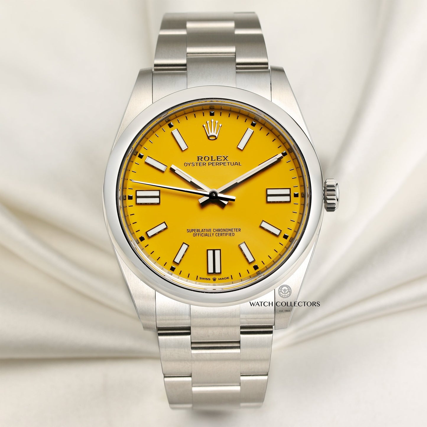 Unworn Rolex Oyster Perpetual 41mm 124300 Yellow Dial 2020