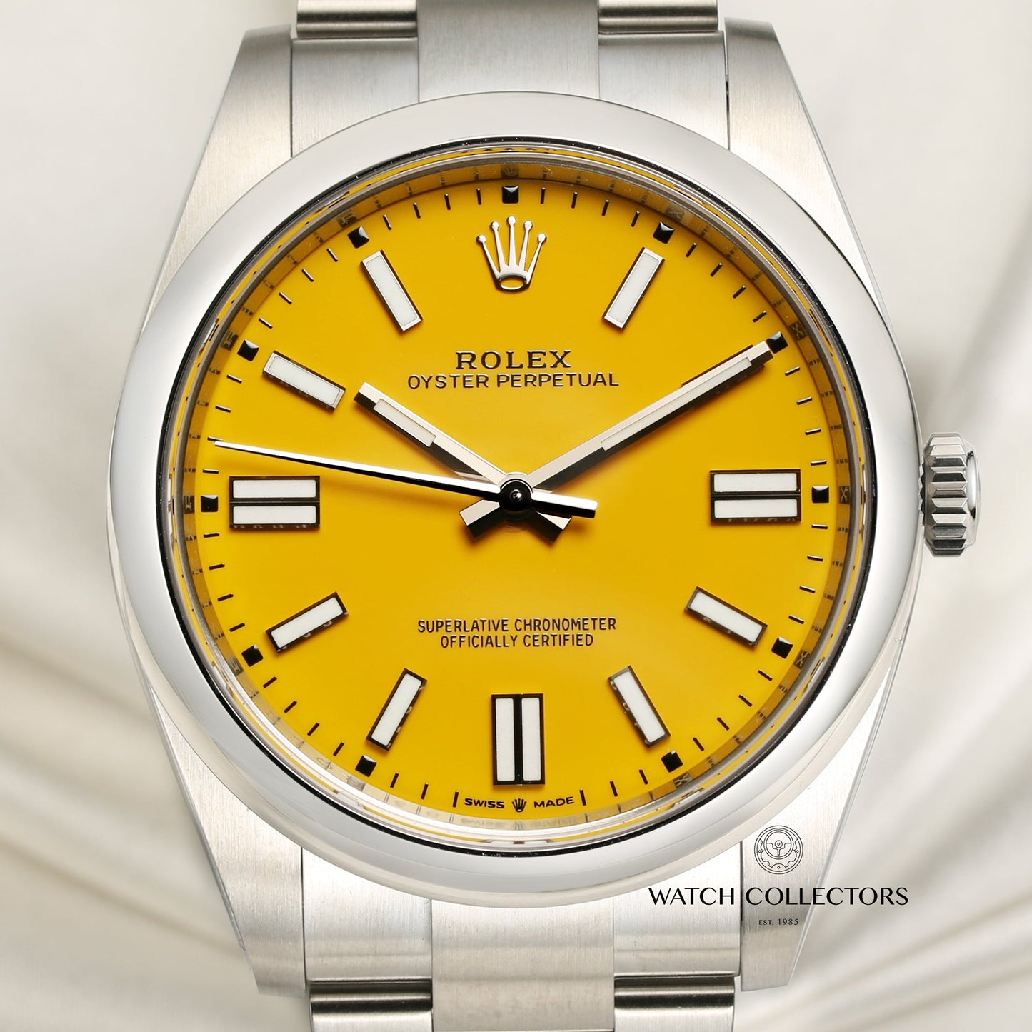 Unworn Rolex Oyster Perpetual 41mm 124300 Yellow Dial 2020