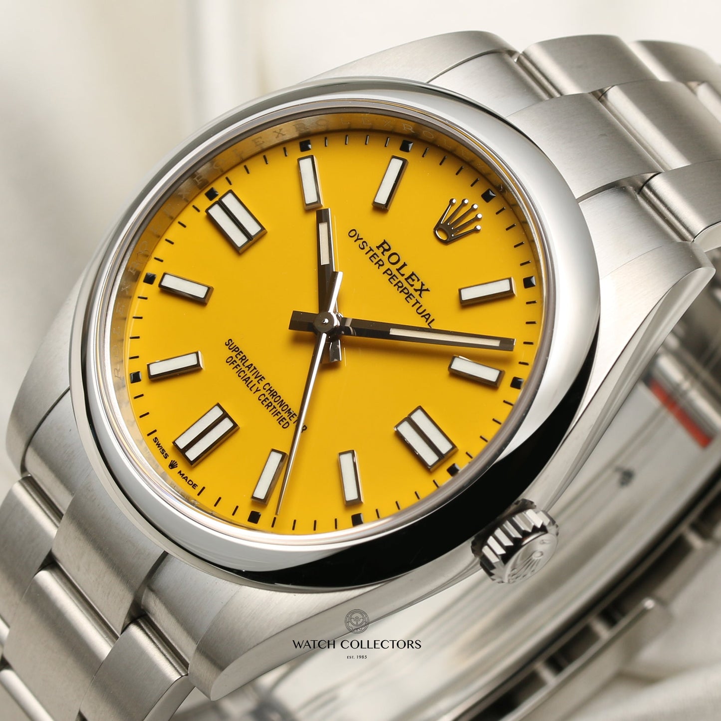 Unworn Rolex Oyster Perpetual 41mm 124300 Yellow Dial 2020