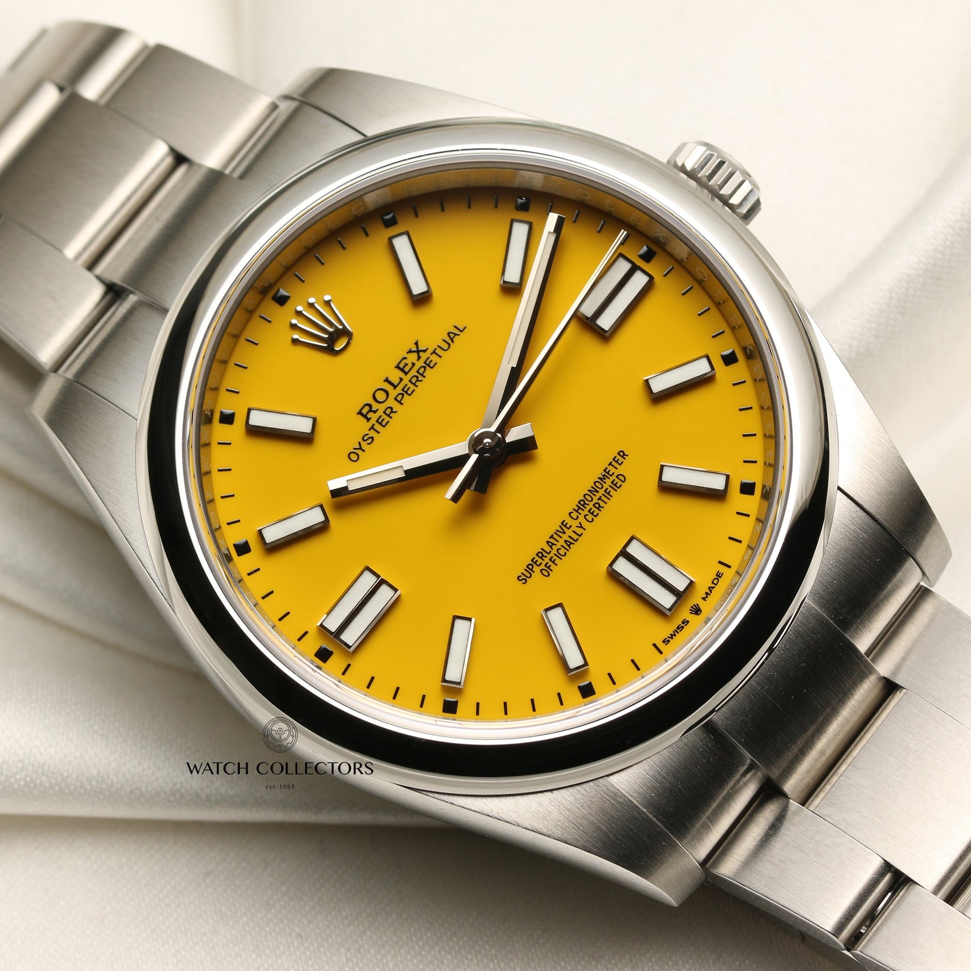 Unworn Rolex Oyster Perpetual 41mm 124300 Yellow Dial 2020