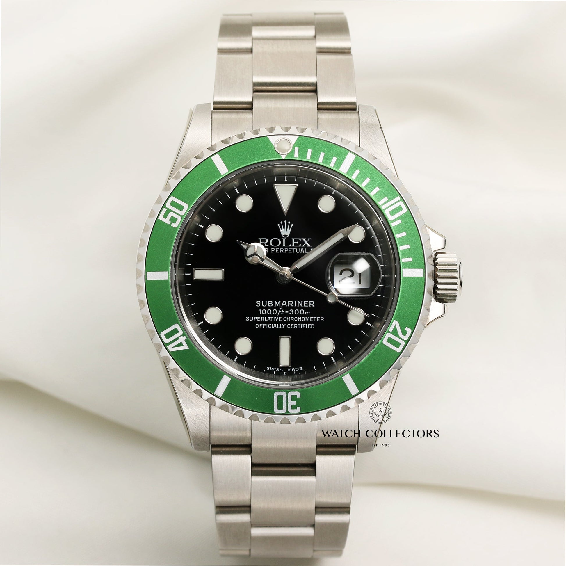 Unworn Full Set Rolex Submariner 16610LV "Kermit" Anniversary Watch