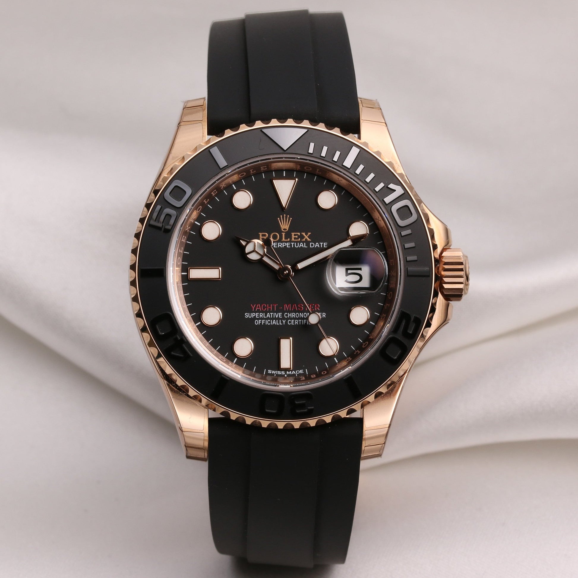 Unworn Full-Set Rolex Yacht-Master 116655 18K Rose Gold