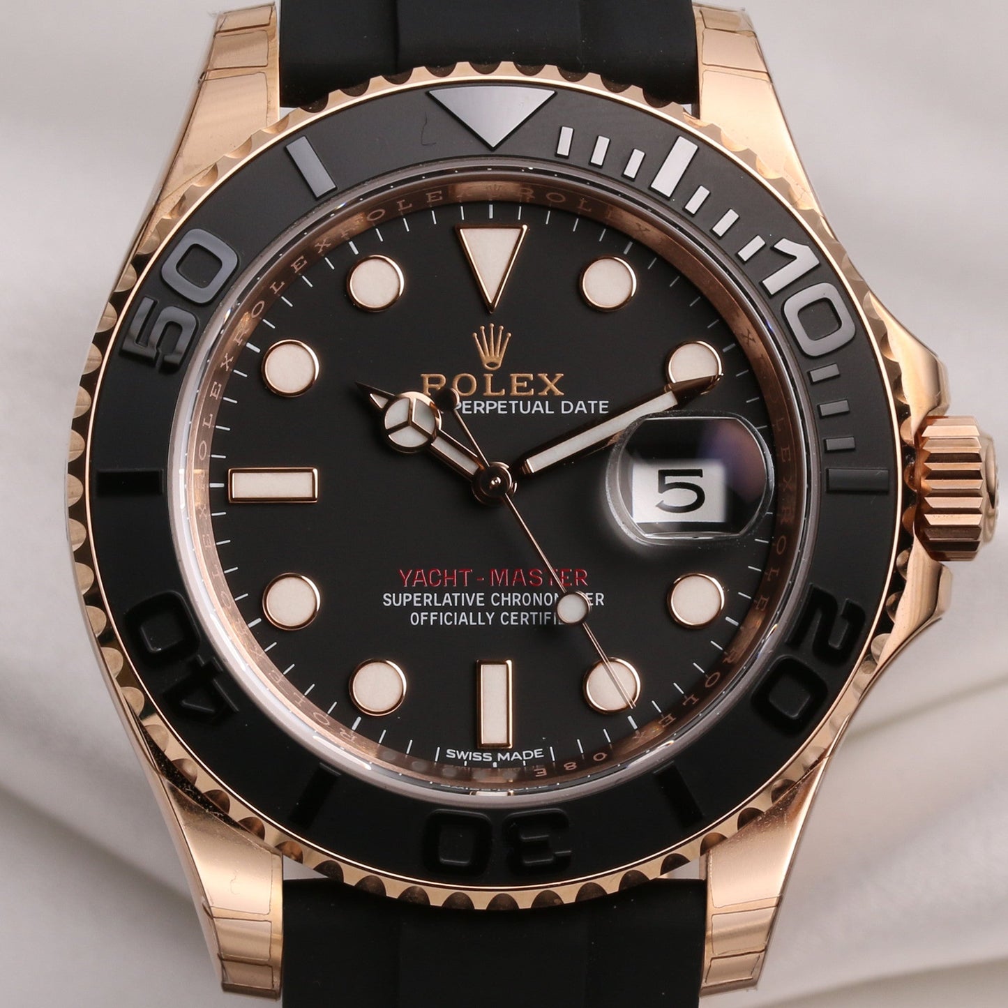 Unworn Full-Set Rolex Yacht-Master 116655 18K Rose Gold