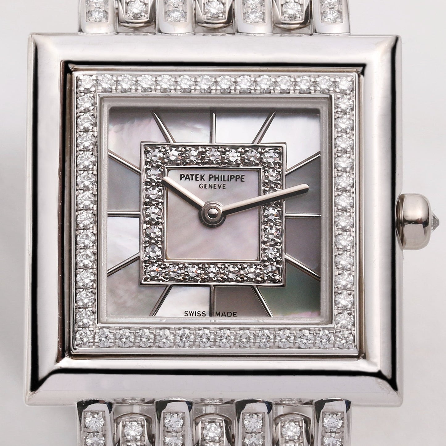 Unworn Patek Philippe Gondolo 4866-120G-001 18K White Gold MOP Diamond