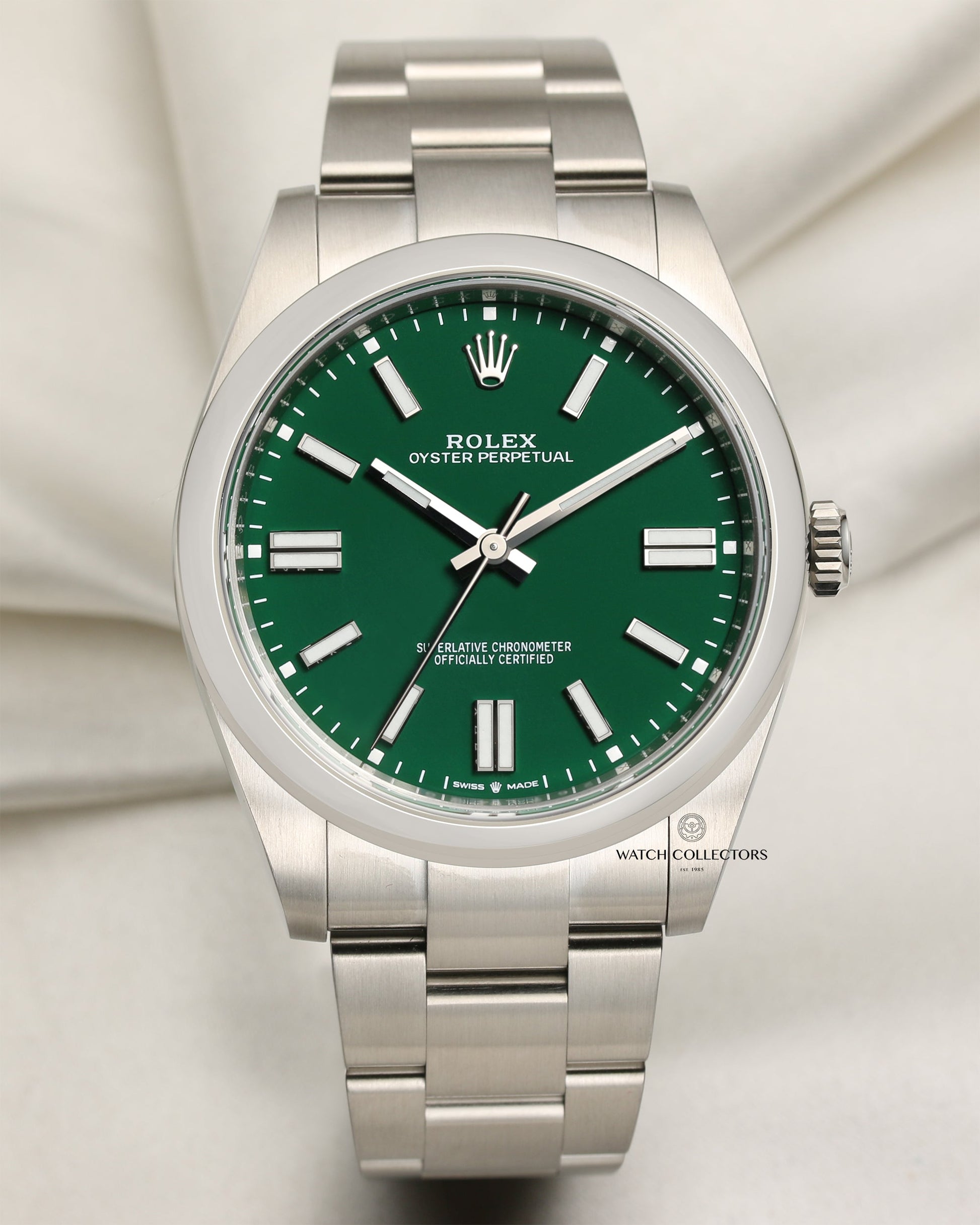 Unworn Rolex Oyster Perpetual 41mm 124300 Green Dial 2020