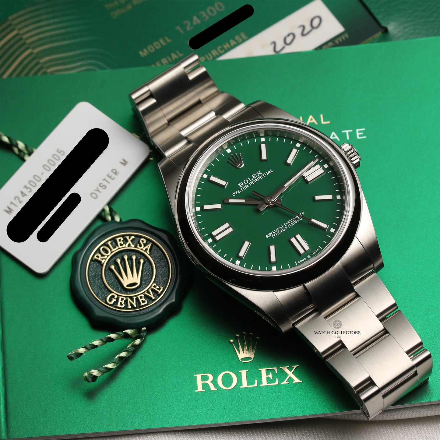 Unworn Rolex Oyster Perpetual 41mm 124300 Green Dial 2020