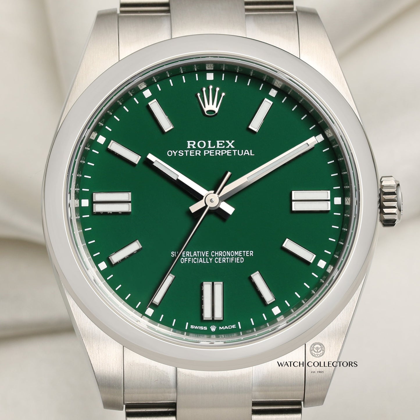 Unworn Rolex Oyster Perpetual 41mm 124300 Green Dial 2020