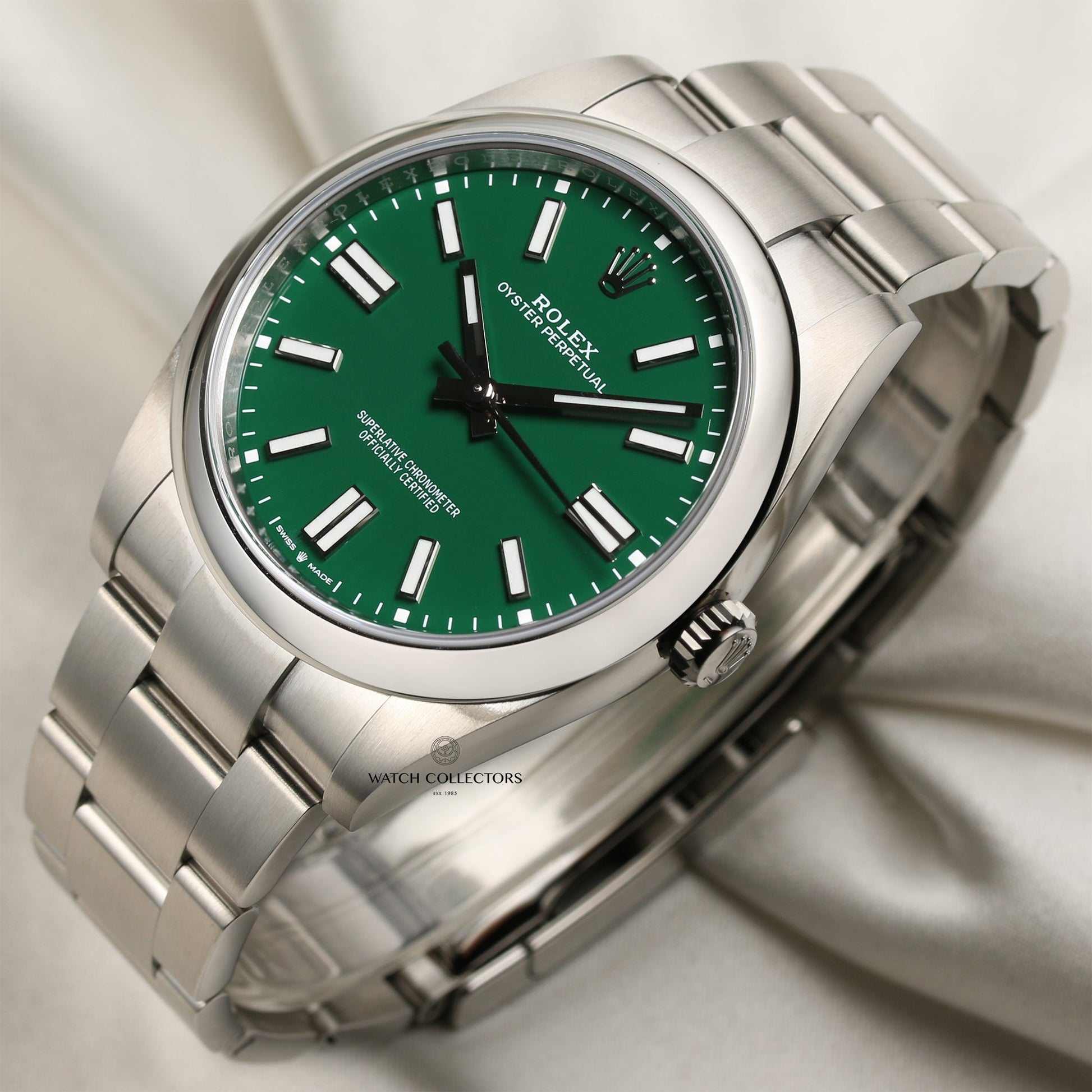 Unworn Rolex Oyster Perpetual 41mm 124300 Green Dial 2020