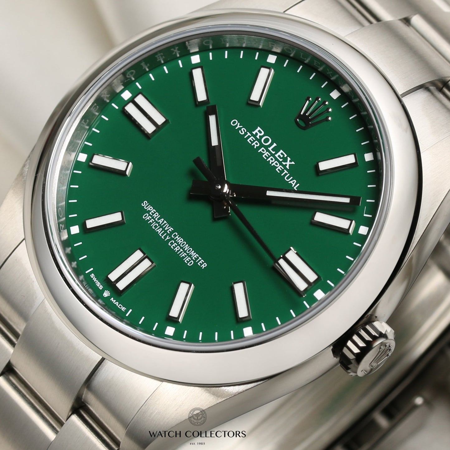 Unworn Rolex Oyster Perpetual 41mm 124300 Green Dial 2020