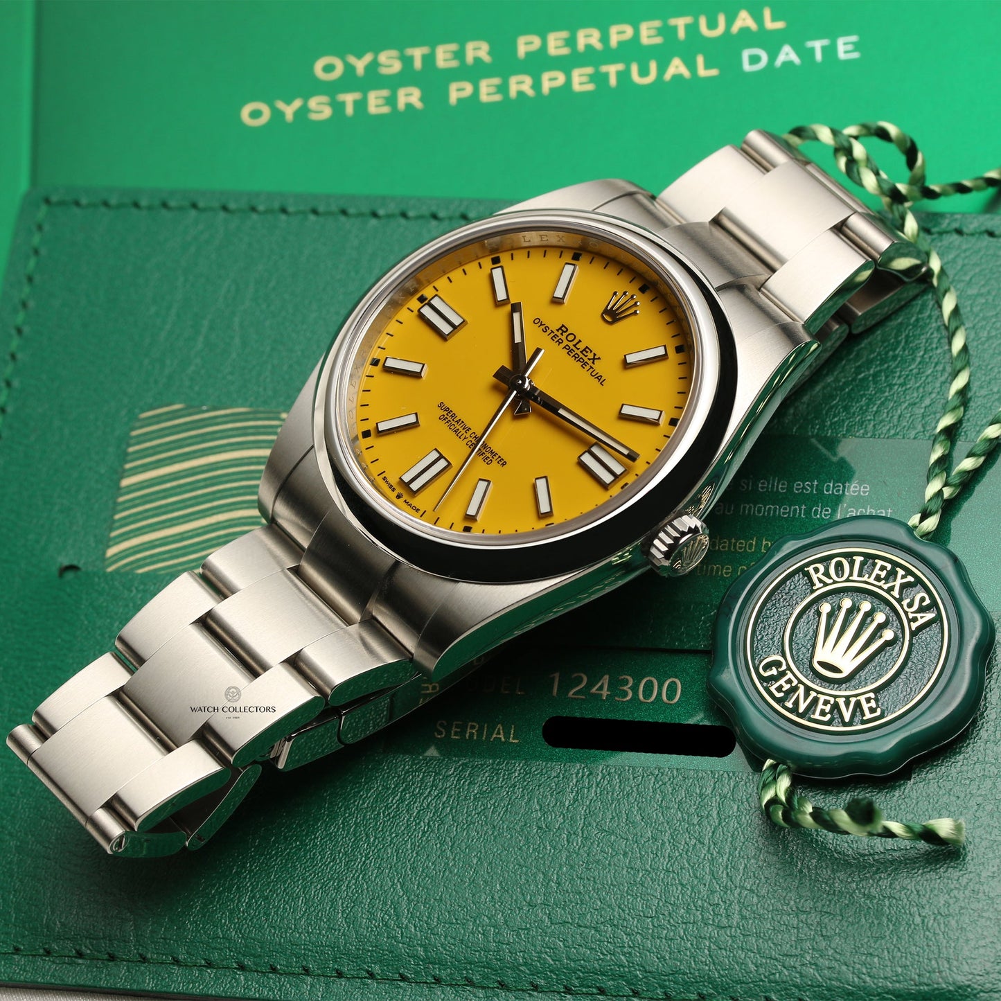 Unworn Rolex Oyster Perpetual 41mm 124300 Yellow Dial 2020