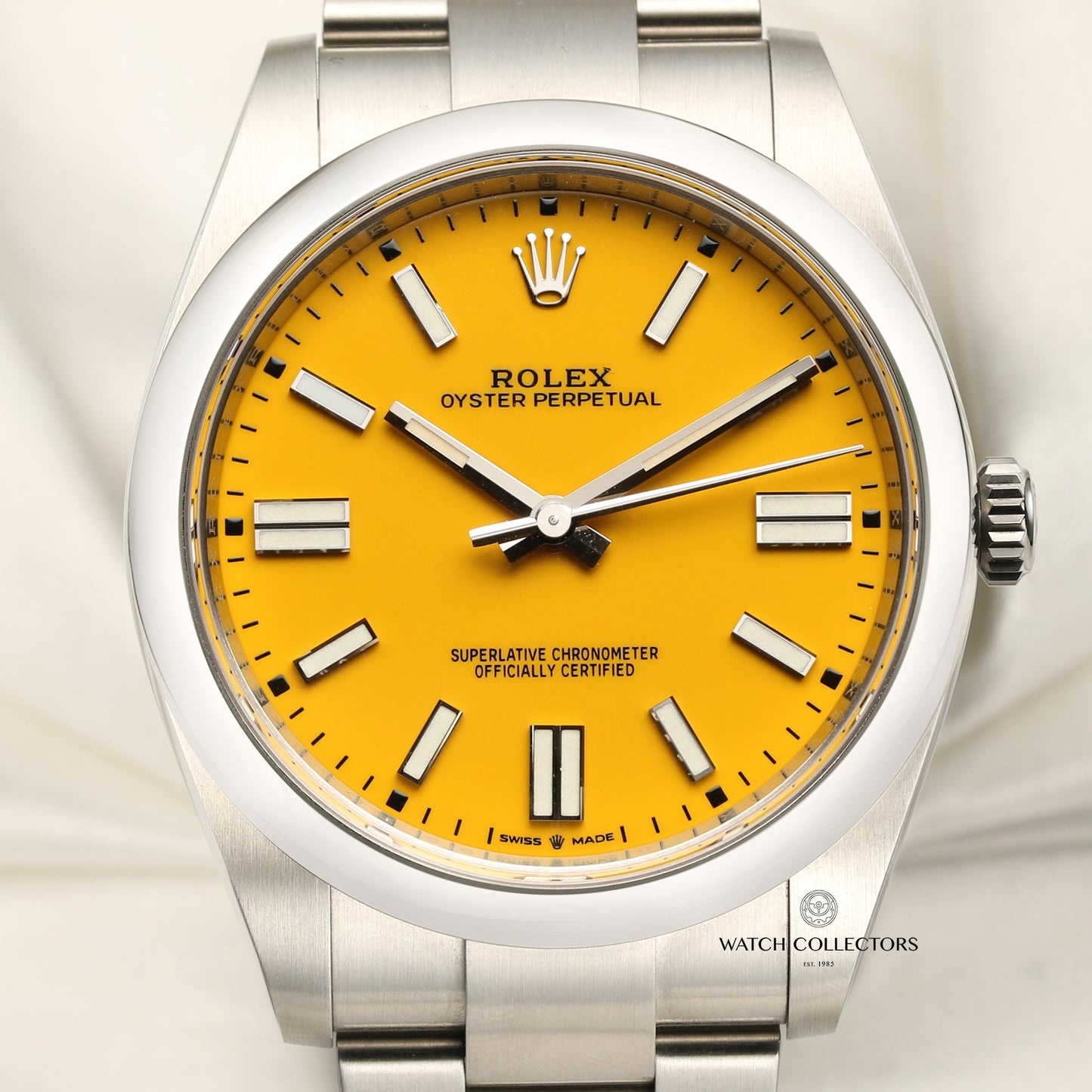 Unworn Rolex Oyster Perpetual 41mm 124300 Yellow Dial 2020