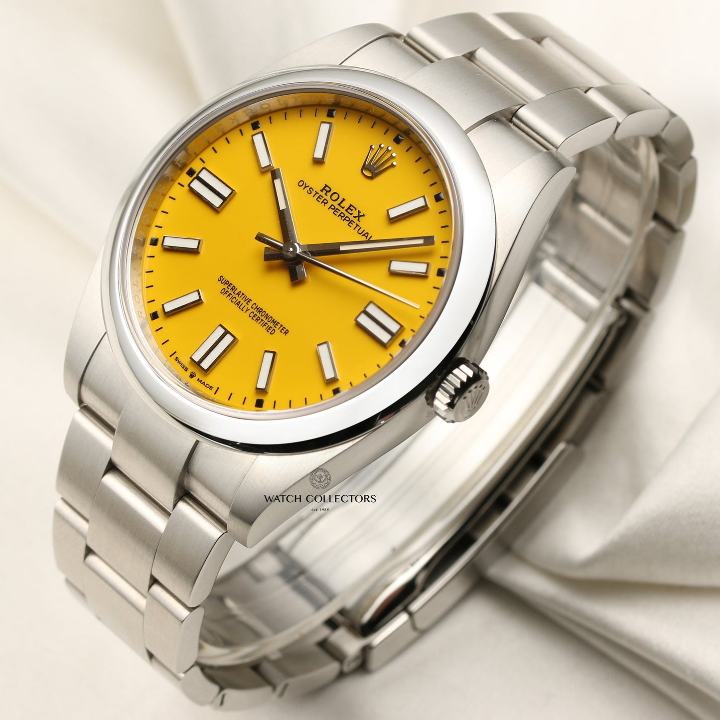 Unworn Rolex Oyster Perpetual 41mm 124300 Yellow Dial 2020