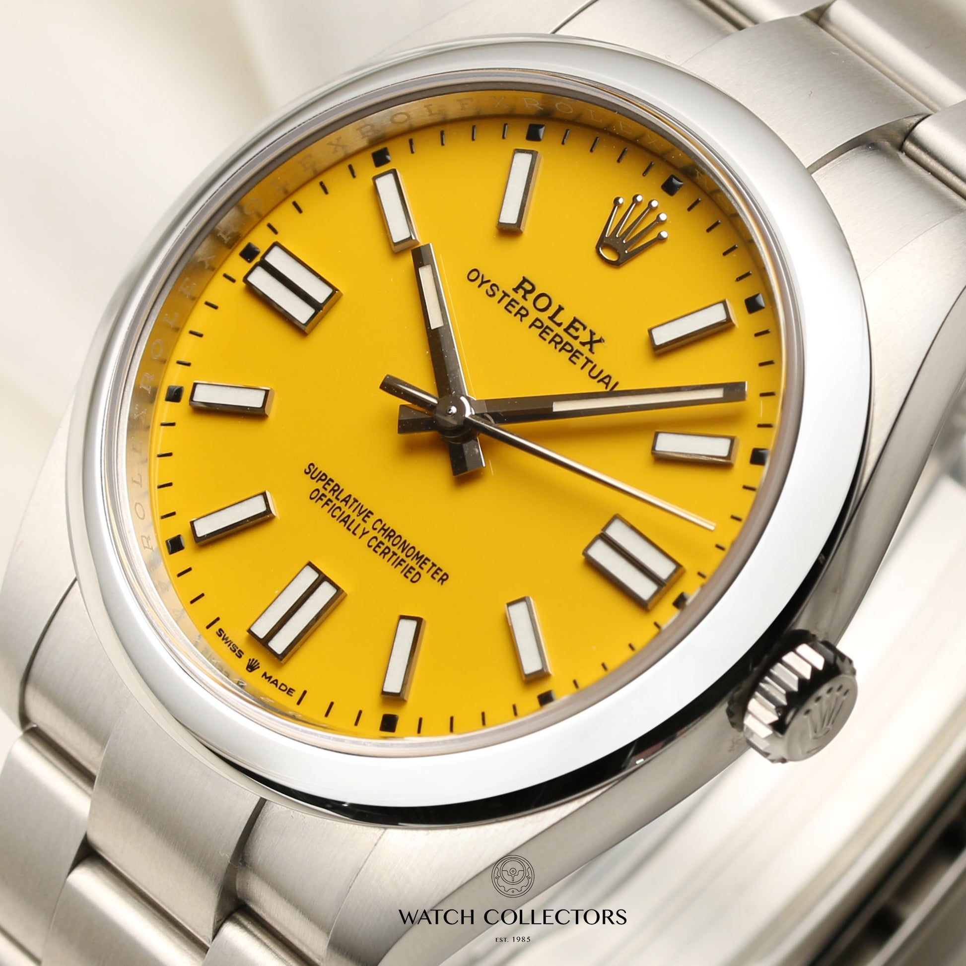 Unworn Rolex Oyster Perpetual 41mm 124300 Yellow Dial 2020