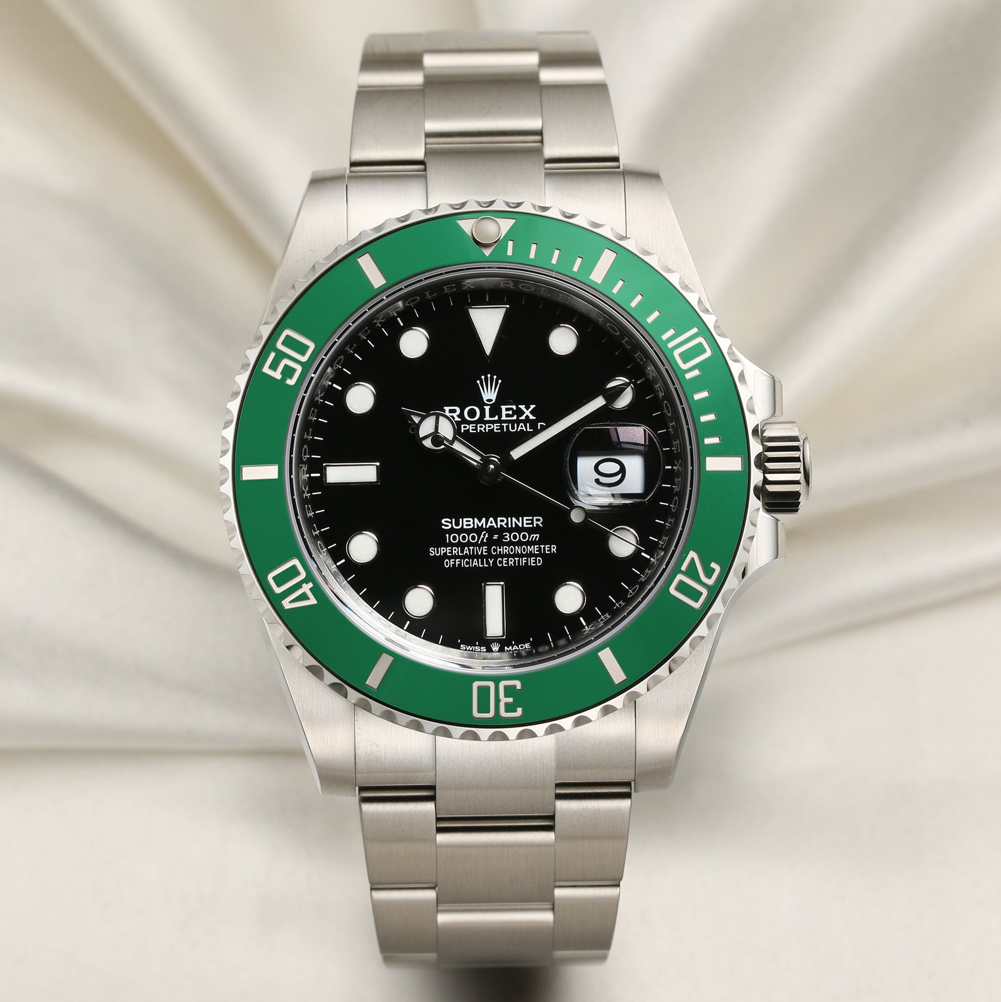 Unworn 2020 Rolex Submariner "Kermit" 126610LV Stainless Steel