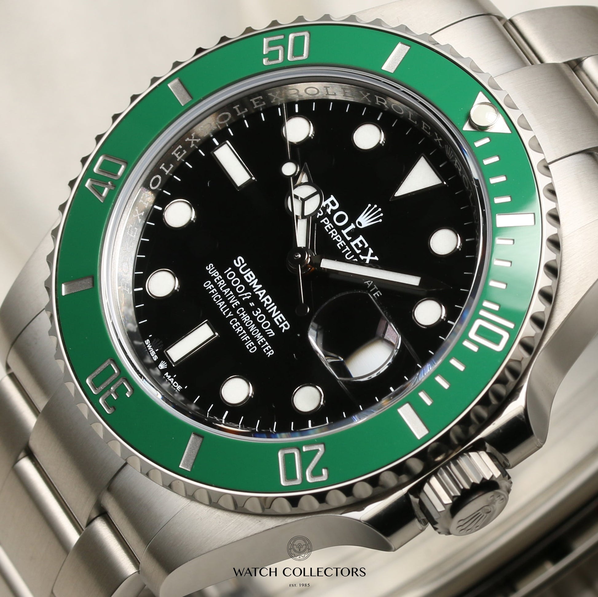 Unworn 2020 Rolex Submariner "Kermit" 126610LV Stainless Steel