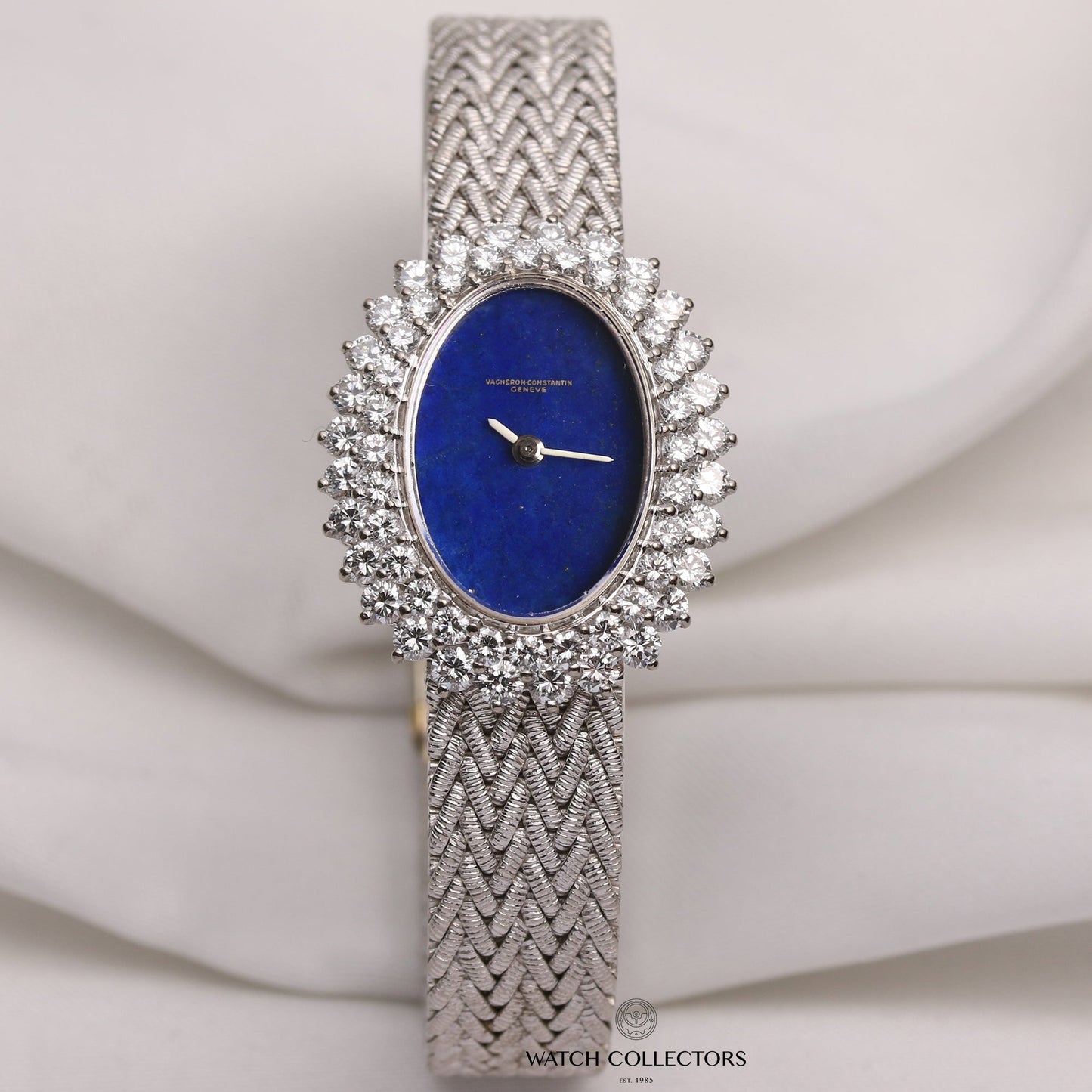 Vacheron Constantin 18K White Gold Lapis Lazuli Dial & Diamond Bezel