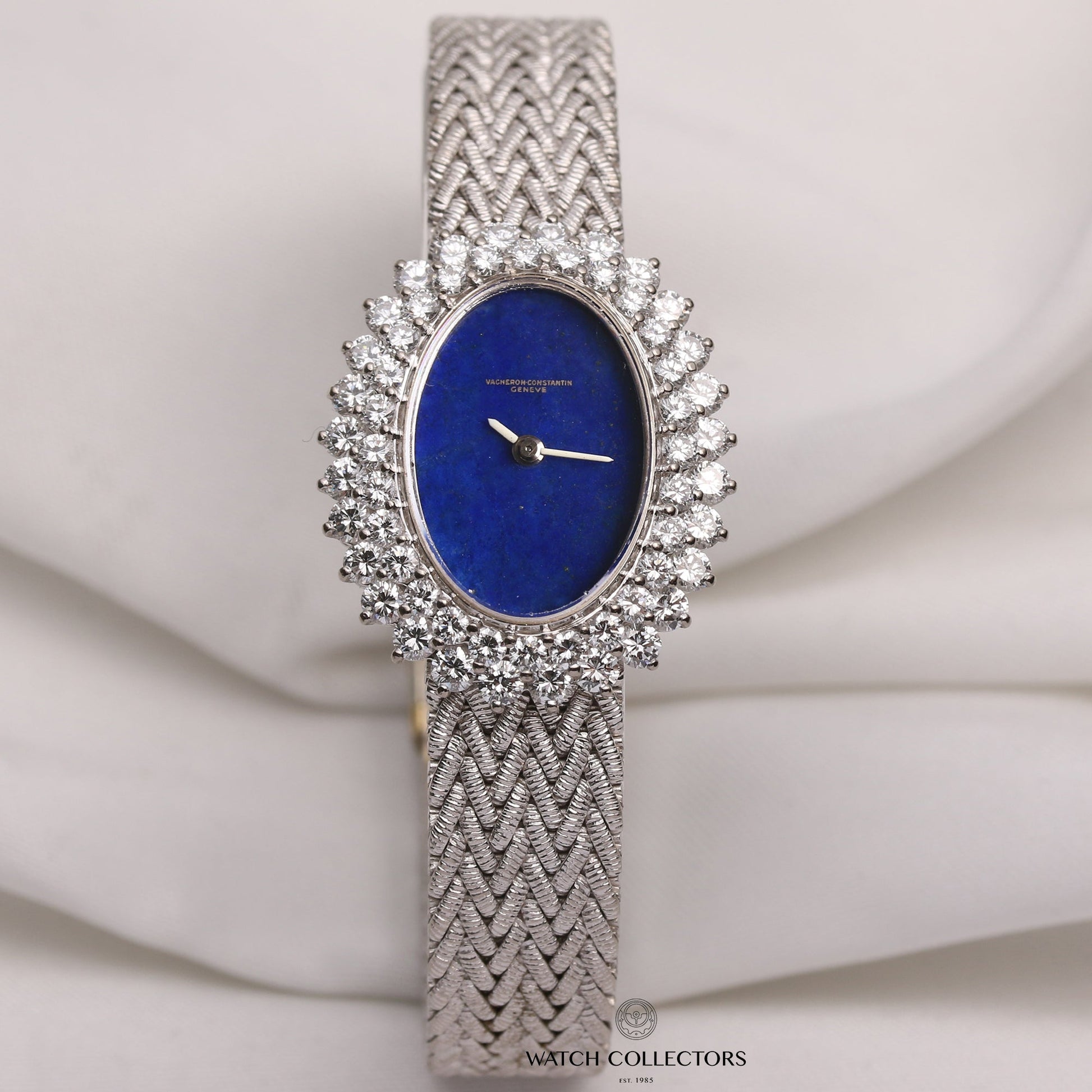 Vacheron Constantin 18K White Gold Lapis Lazuli Dial & Diamond Bezel