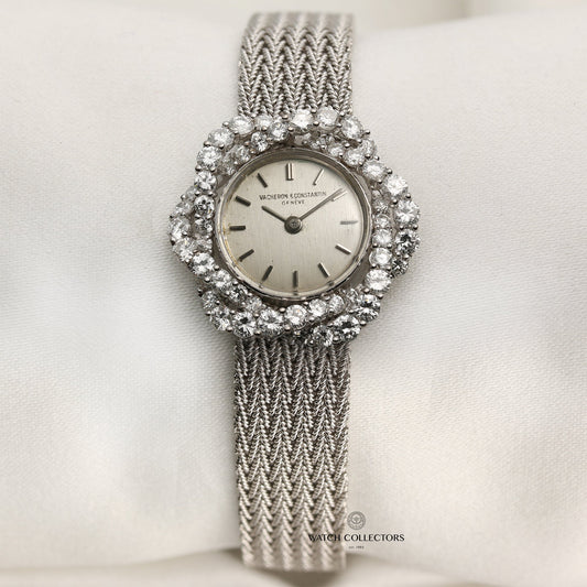 Vacheron Constantin 18k White Gold Diamond Bezel Ladies Wristwatch