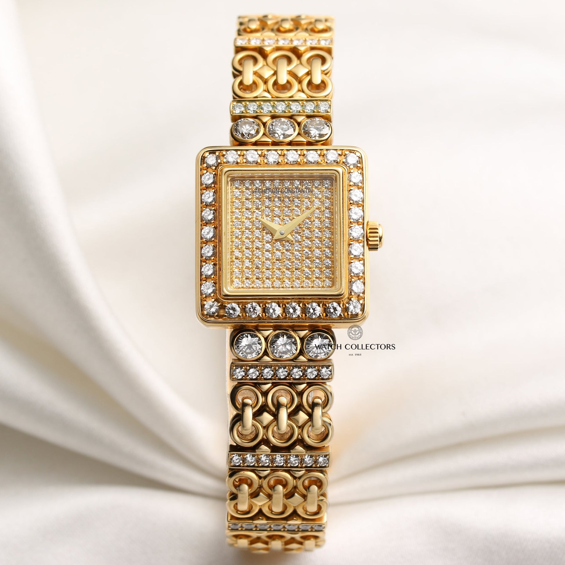 Vacheron Constantin 27620-180J-8 18k Yellow Gold Factory Diamonds