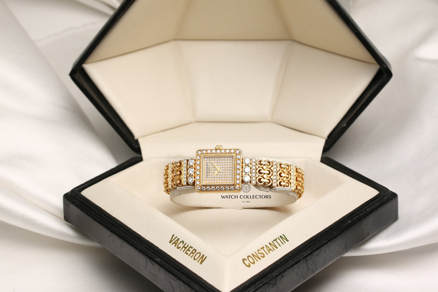 Vacheron Constantin 27620-180J-8 18k Yellow Gold Factory Diamonds