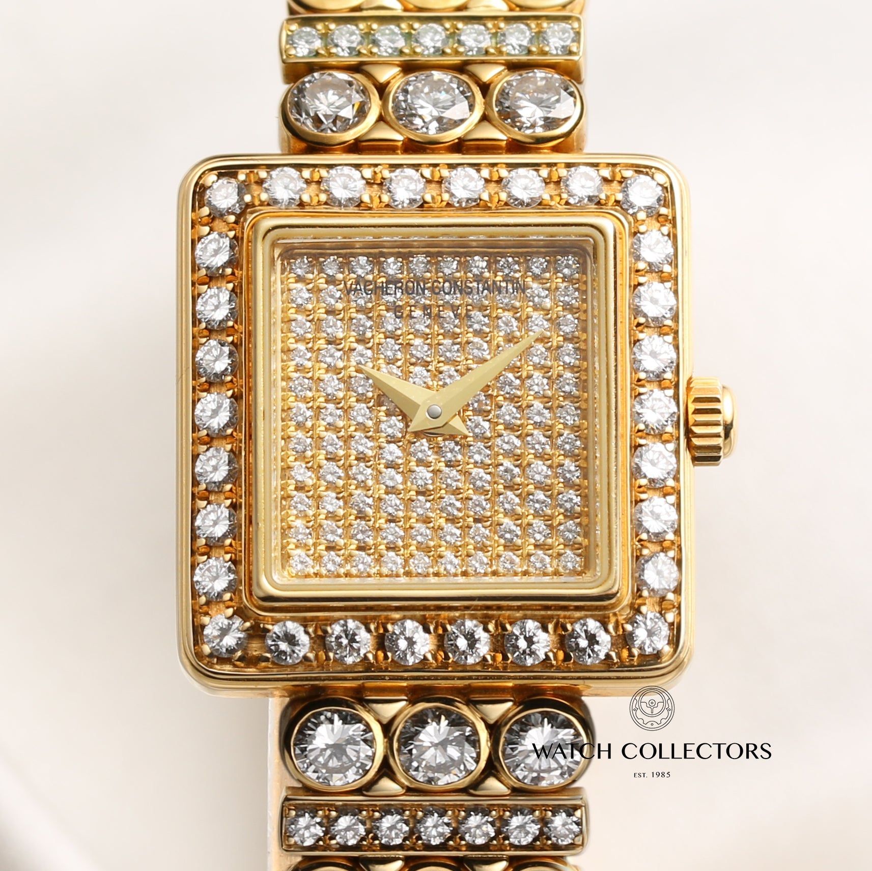 Vacheron Constantin 27620-180J-8 18k Yellow Gold Factory Diamonds