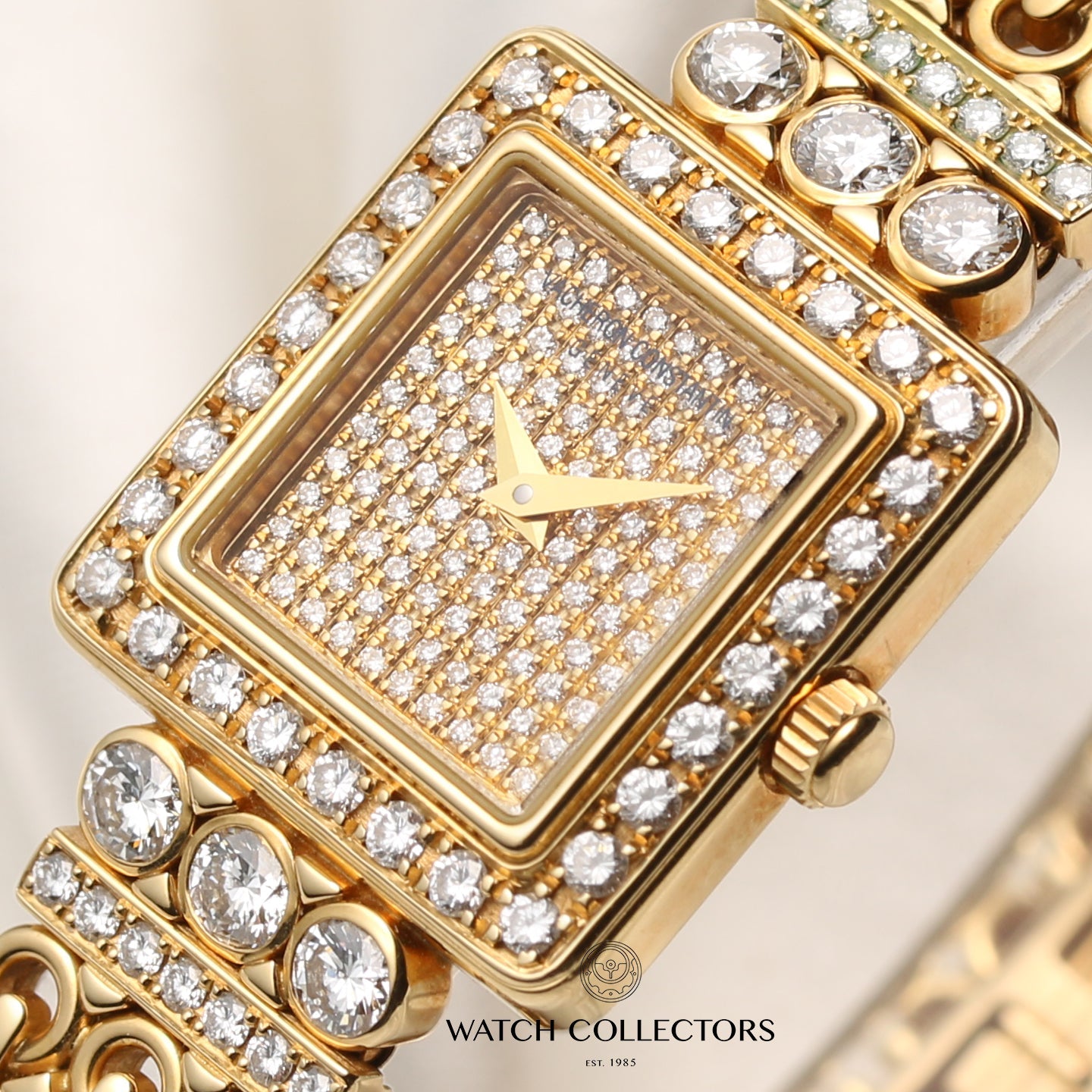 Vacheron Constantin 27620-180J-8 18k Yellow Gold Factory Diamonds