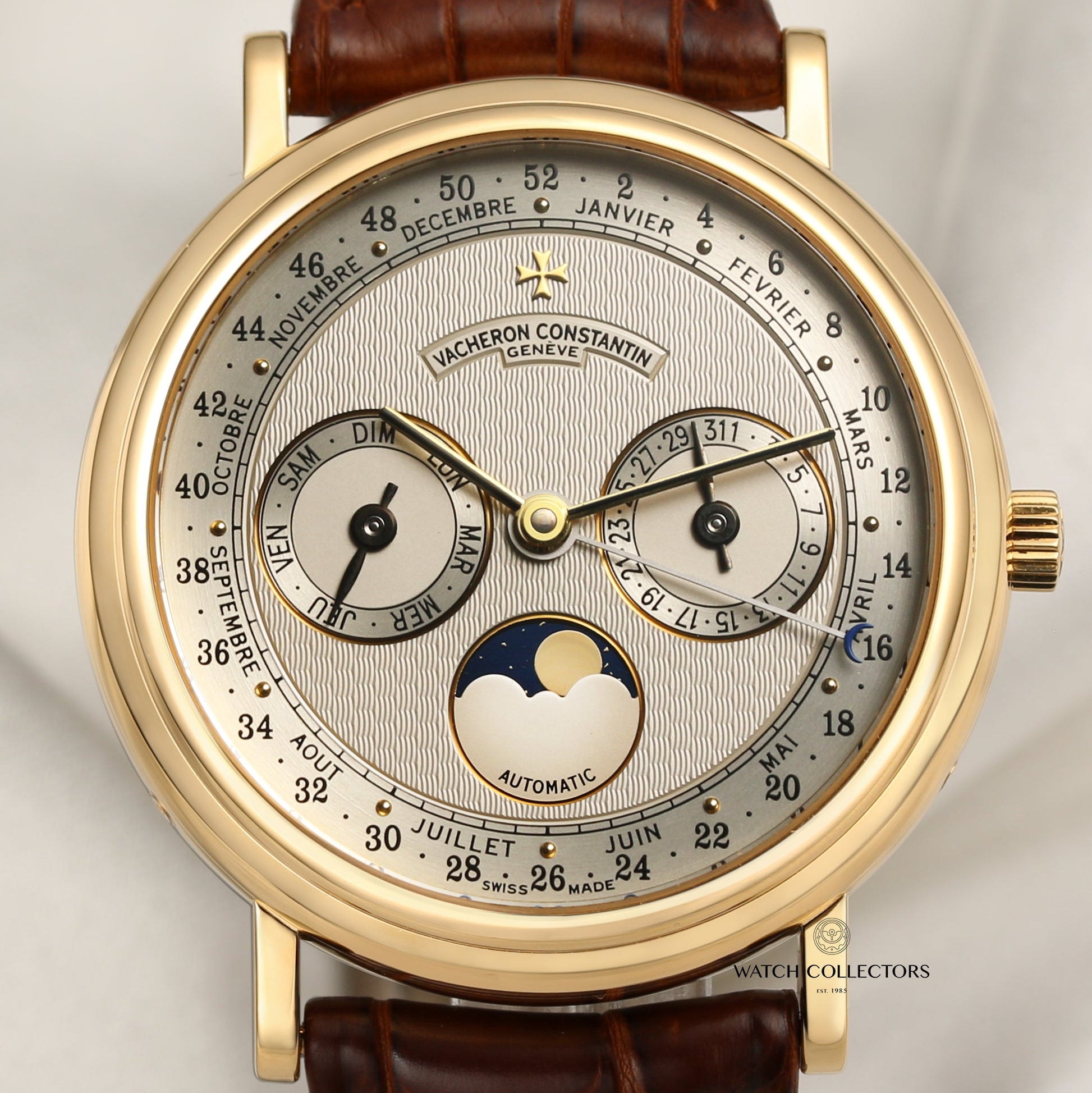 Vacheron Constantin Annual Calendar 52 Weeks 47052-000J-4 18k Yellow Gold