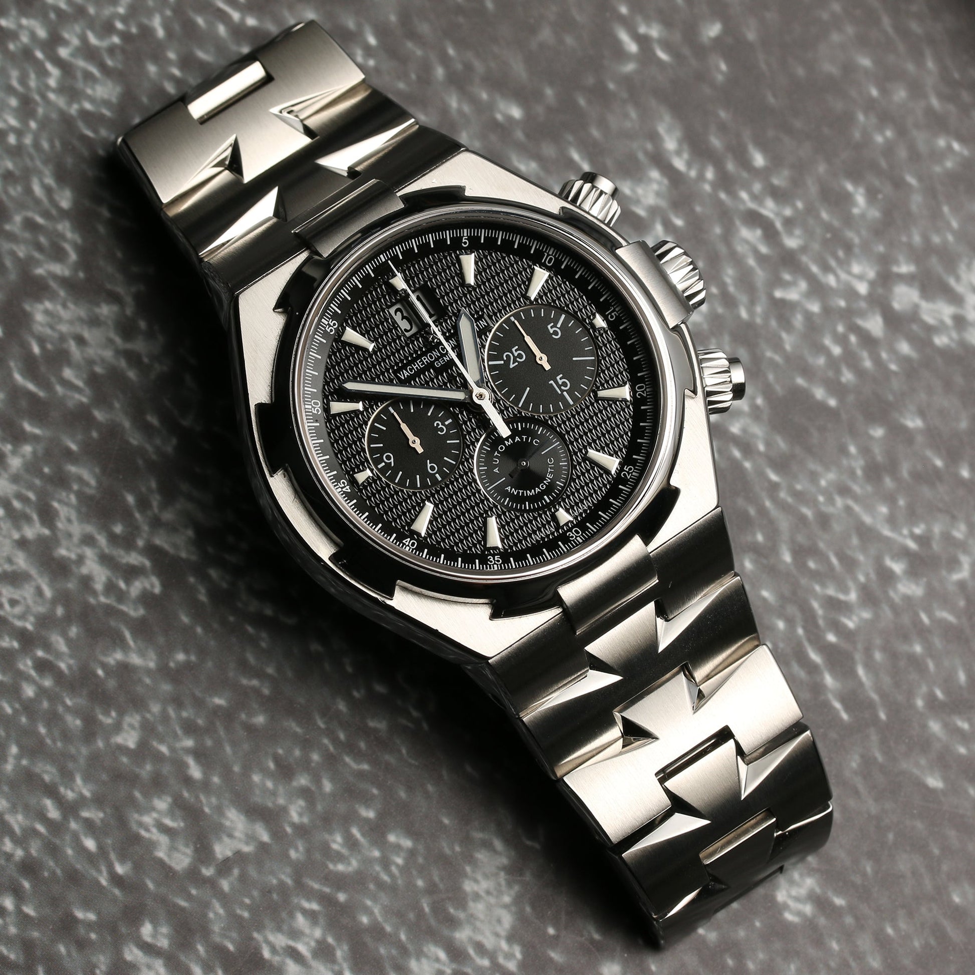 Vacheron Constantin Overseas Chronograph 49150 | Black Dial | Stainless Steel