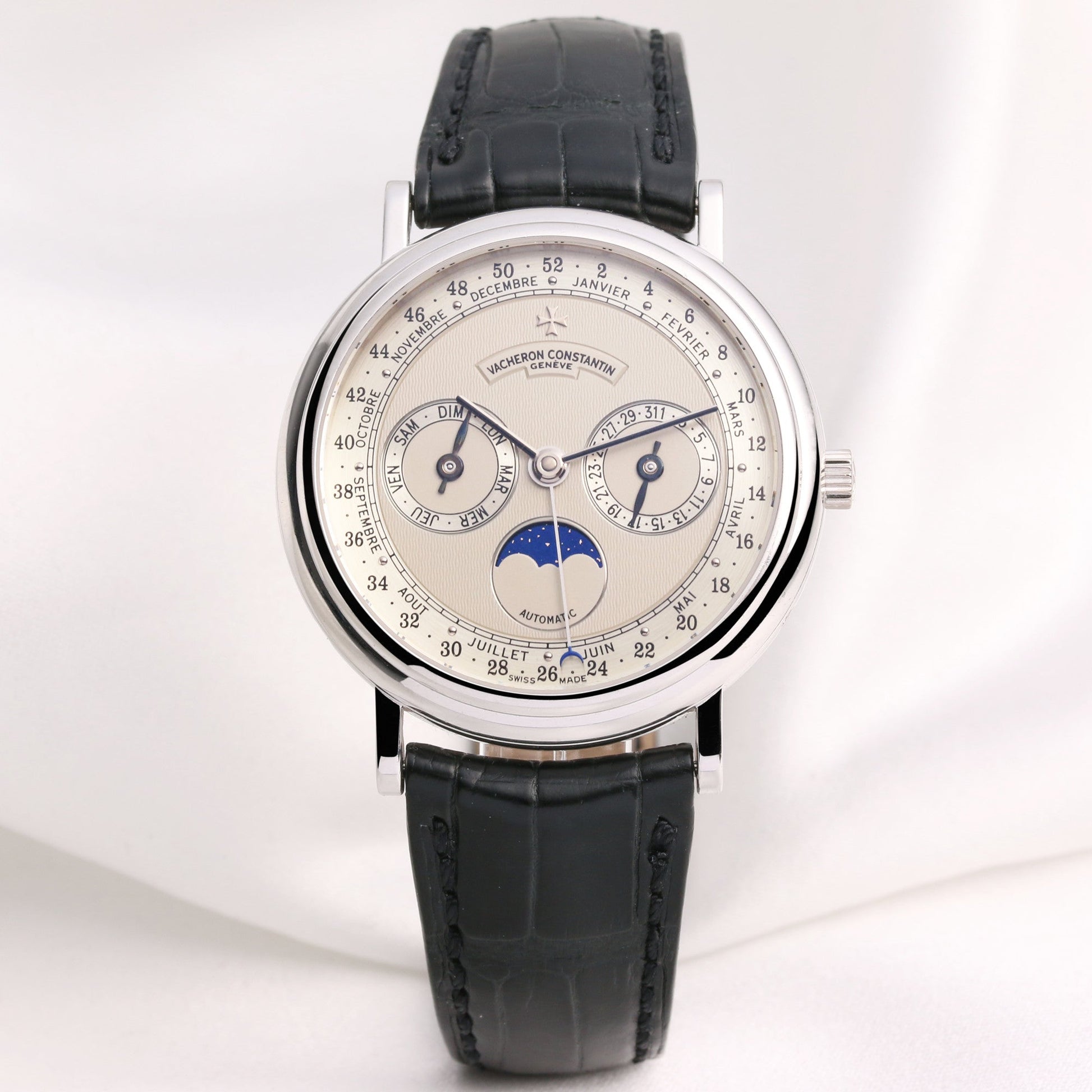 Vacheron Constantin Triple Moonphase Calendar 47052 18K White Gold