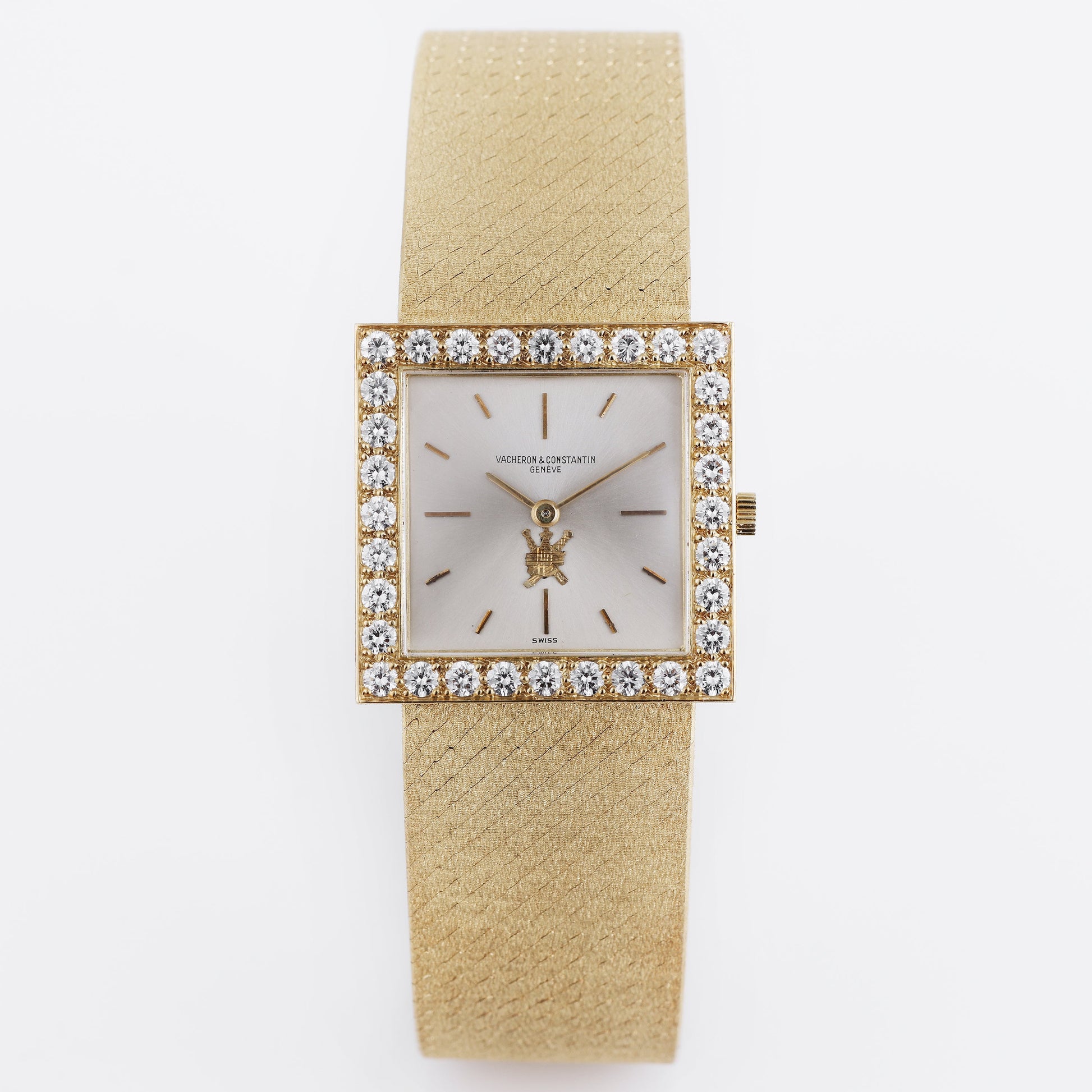 Vacheron Constantin | Rare Gold Applied Khanjar | 18k Yellow Gold | Silver Dial | Diamond Bezel | 1980s | 26mm