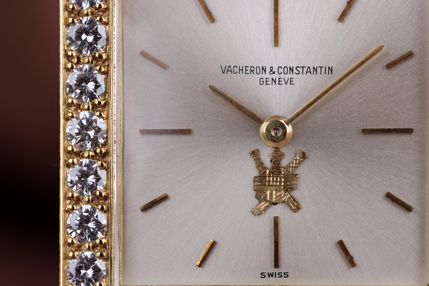 Vacheron Constantin | Rare Gold Applied Khanjar | 18k Yellow Gold | Silver Dial | Diamond Bezel | 1980s | 26mm